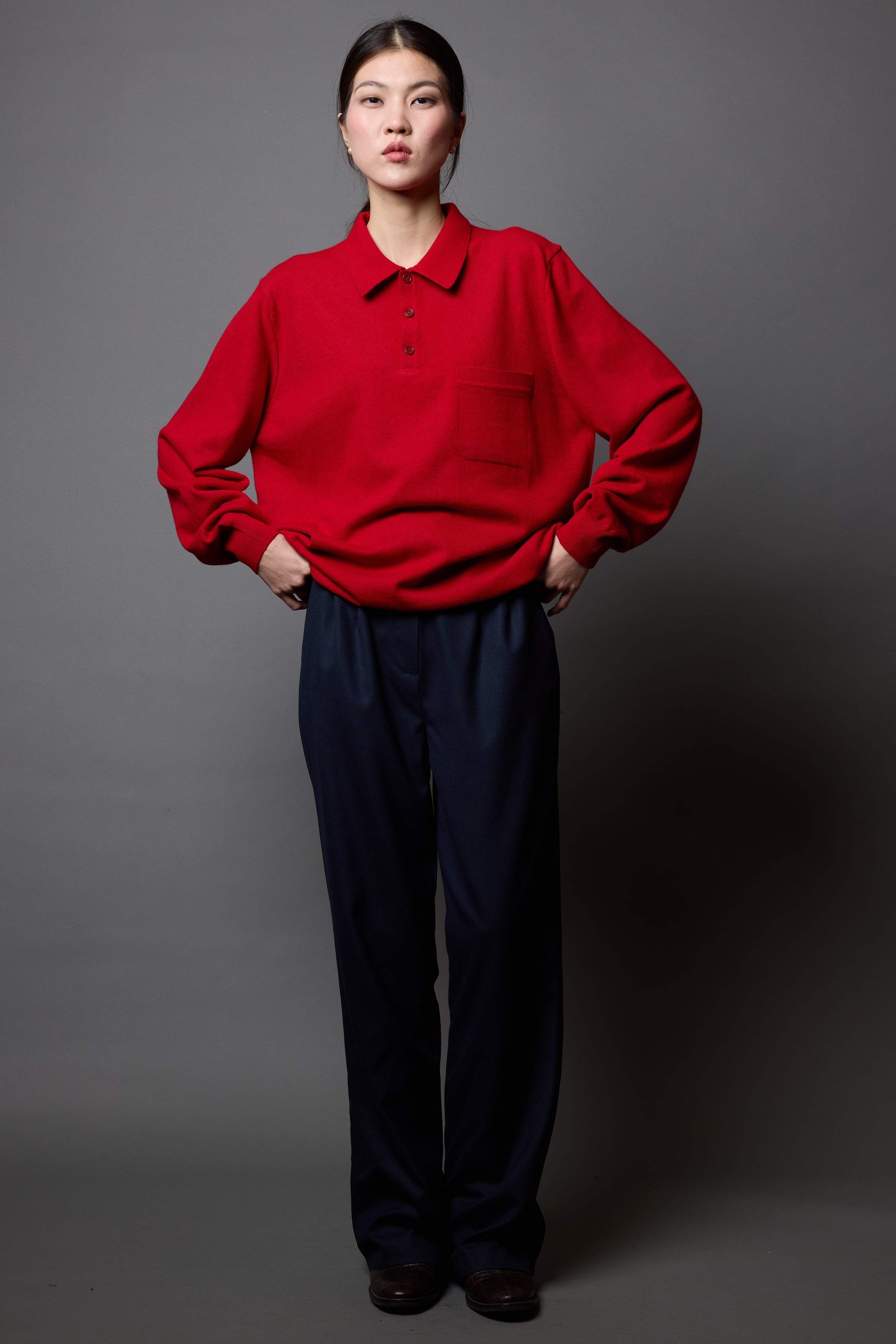 YUN POLO YAKA UNISEX KAZAK KIRMIZI