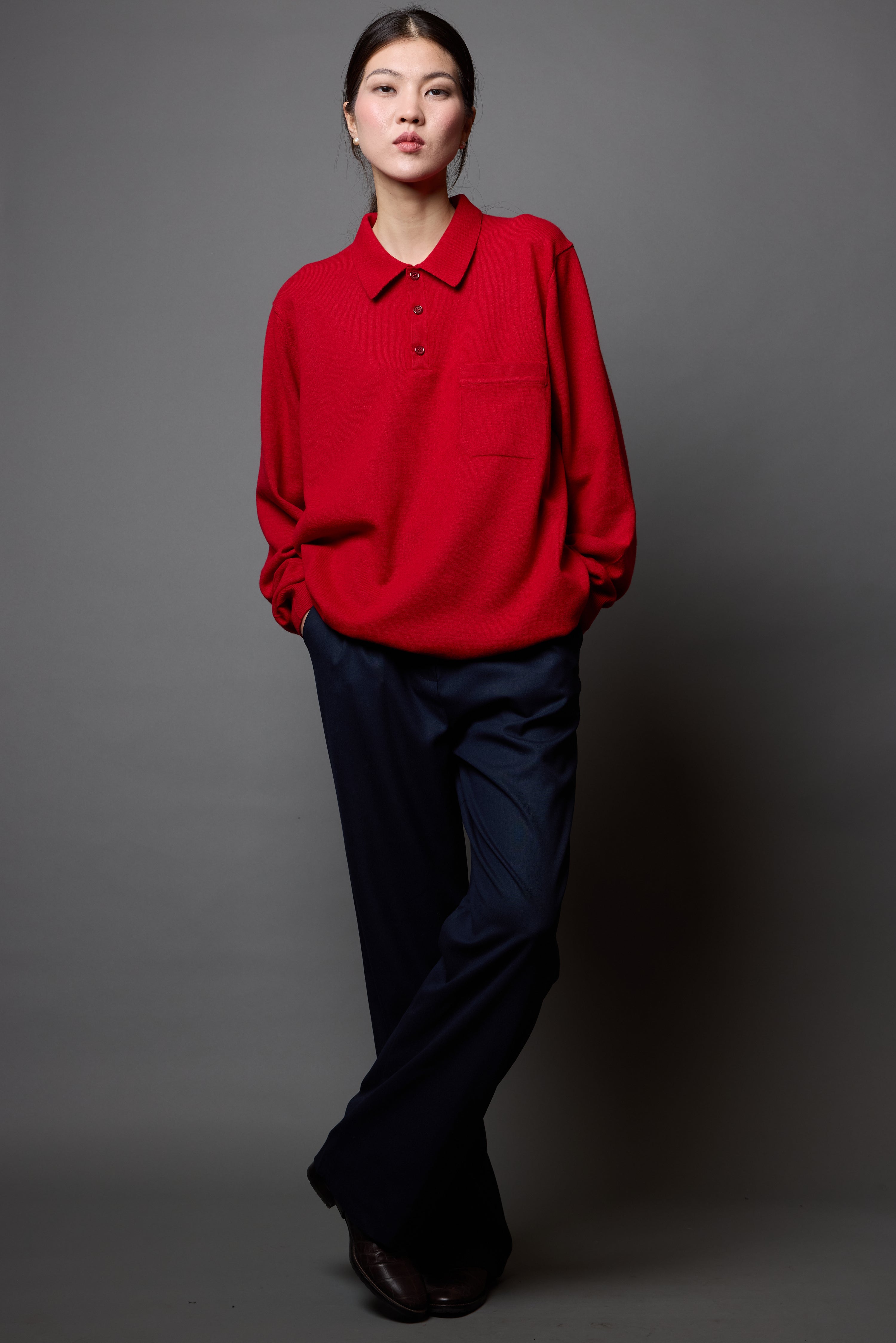 YUN POLO YAKA UNISEX KAZAK KIRMIZI