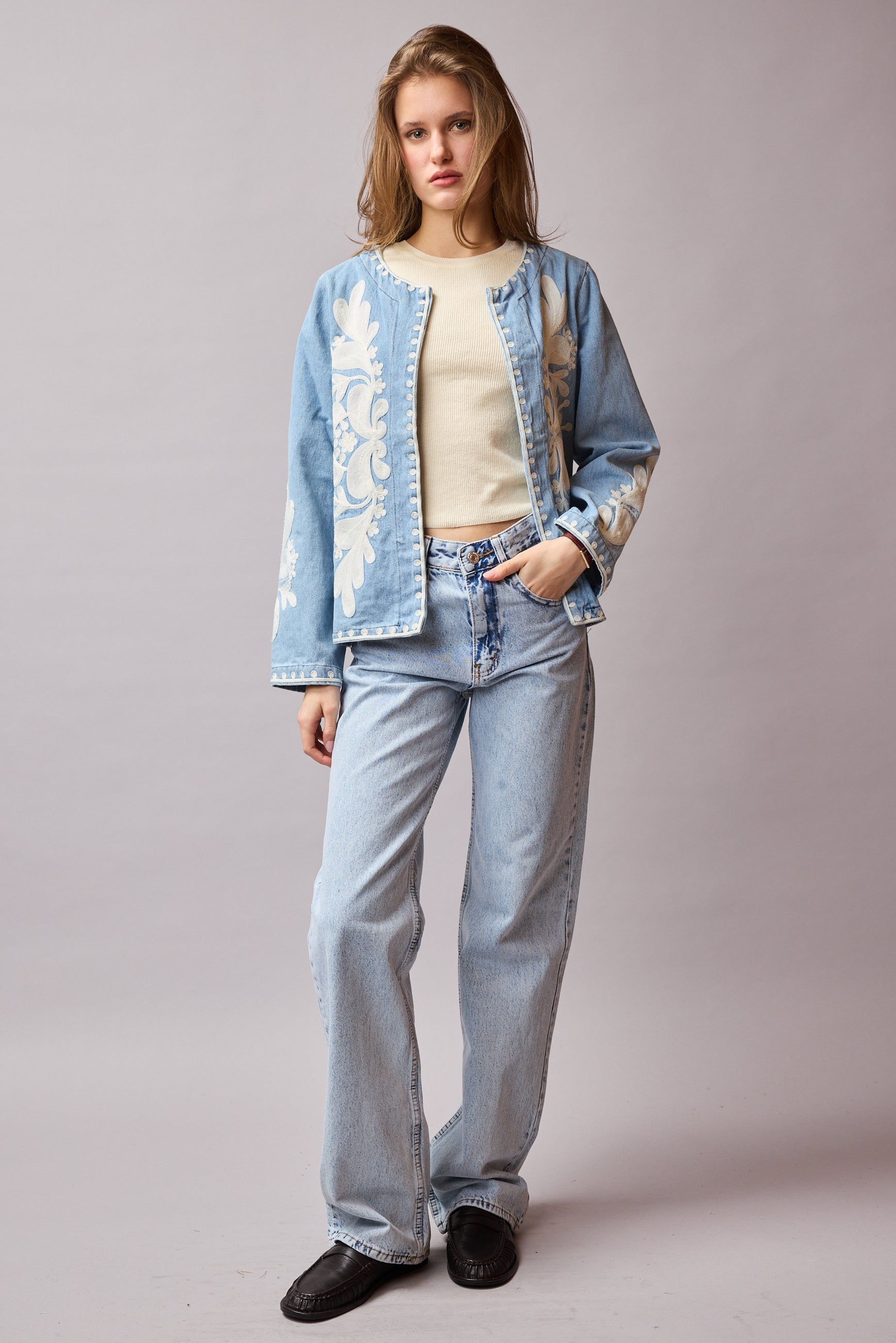 CLEMENCIA NAKISLI DENIM CEKET