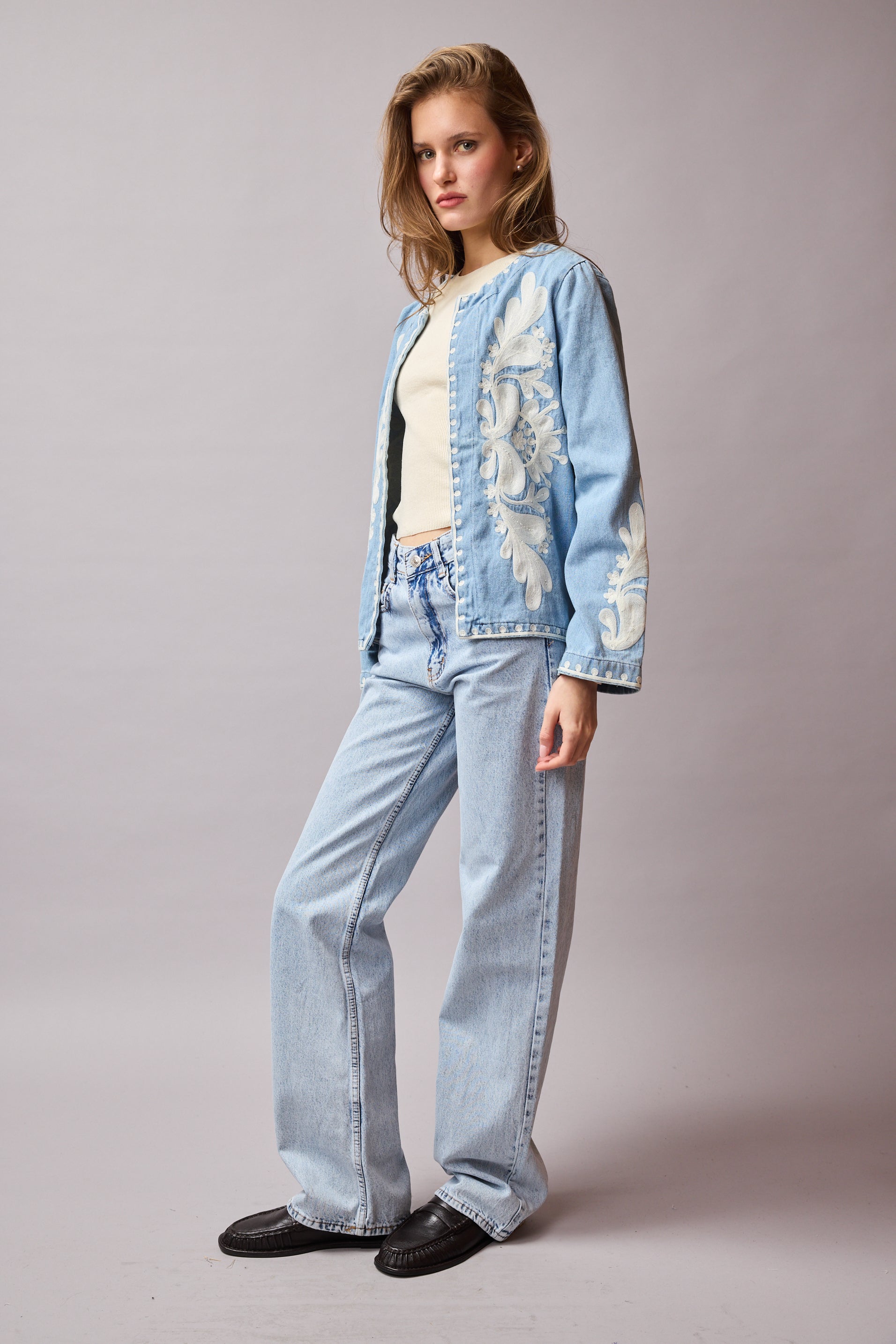 CLEMENCIA NAKISLI DENIM CEKET