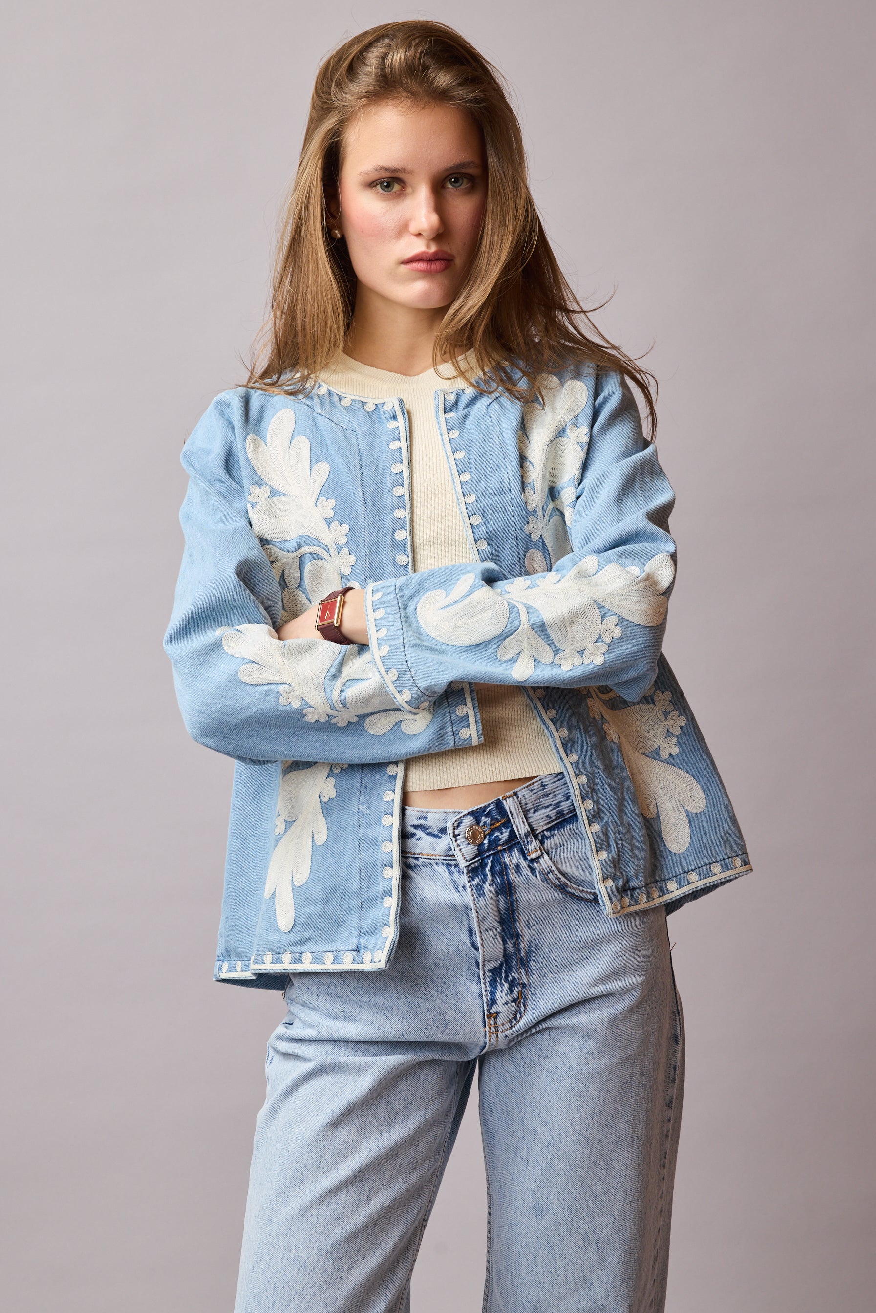 CLEMENCIA NAKISLI DENIM CEKET