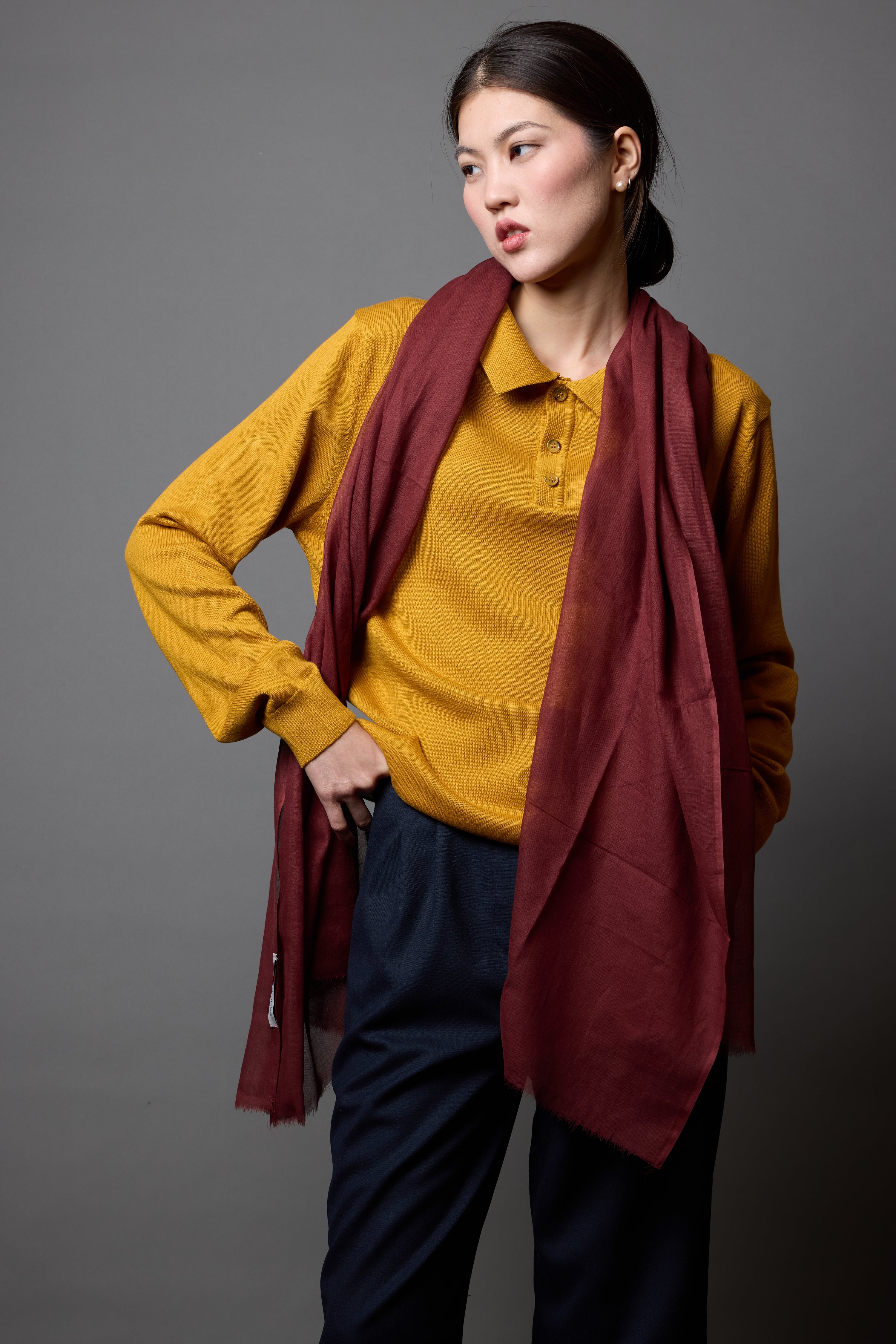 Terracotta Organik Pamuk Handmade Şal