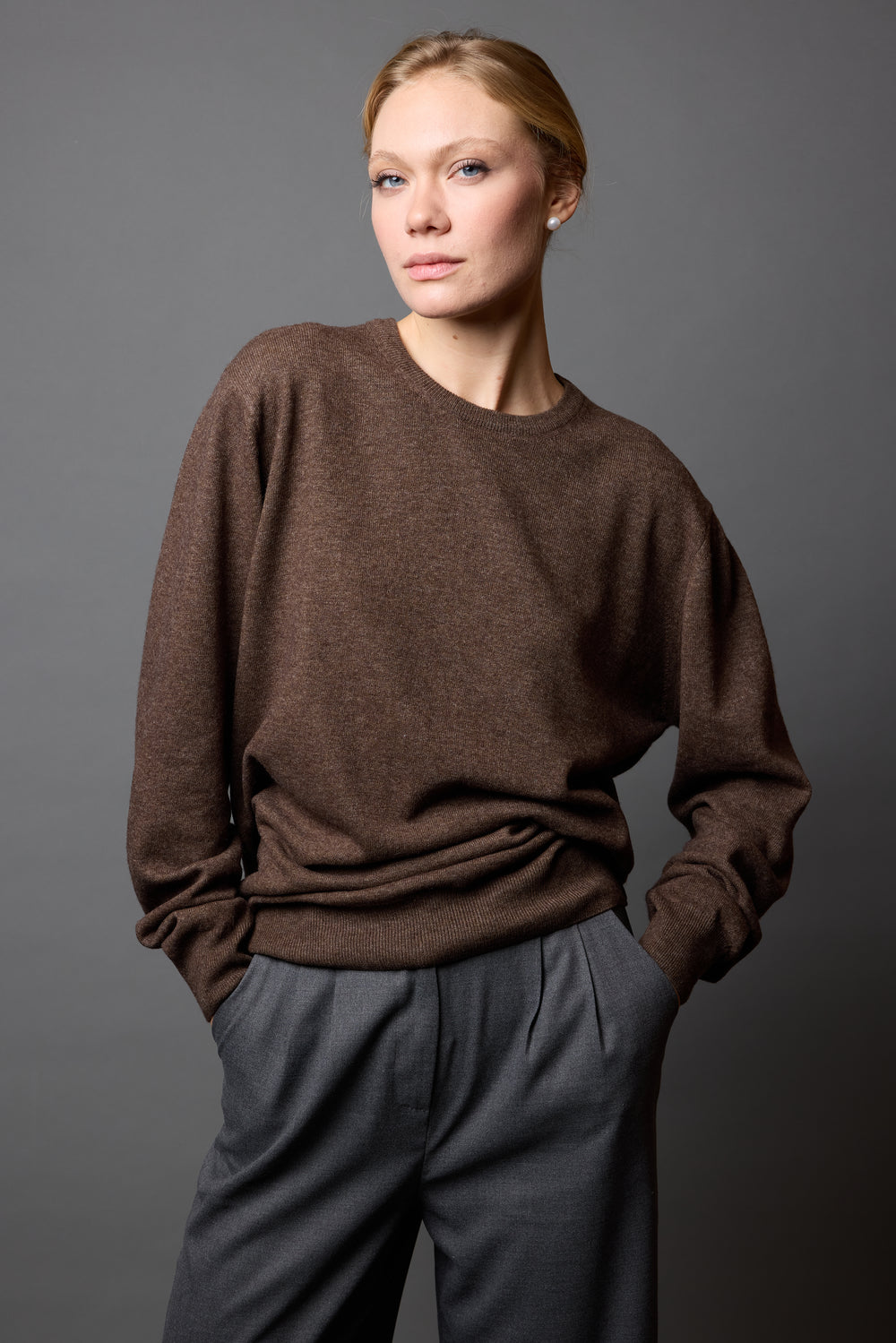 YUN BISIKLET YAKA UNISEX KAZAK MOCHA