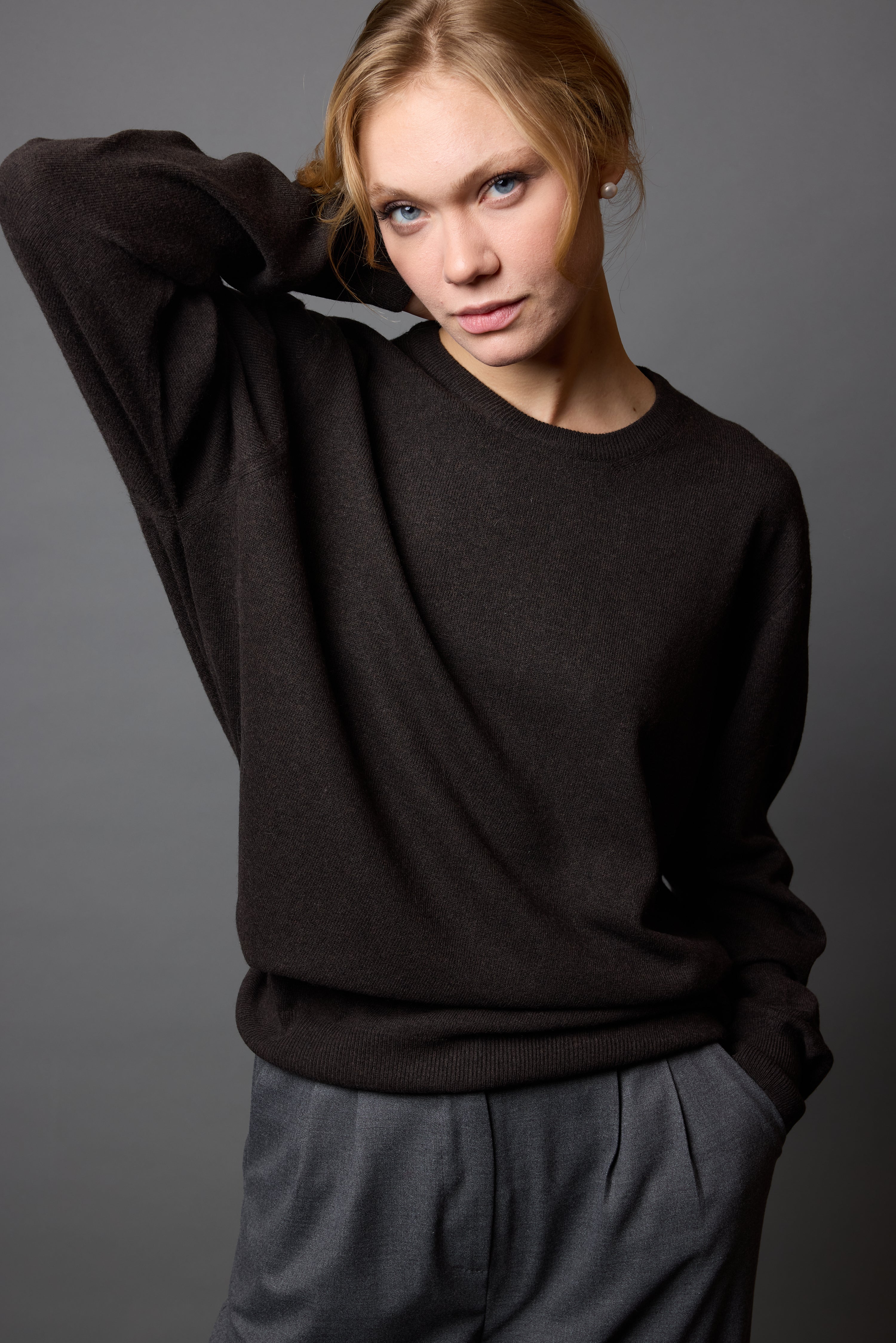 YUN BISIKLET YAKA UNISEX KAZAK BROWN