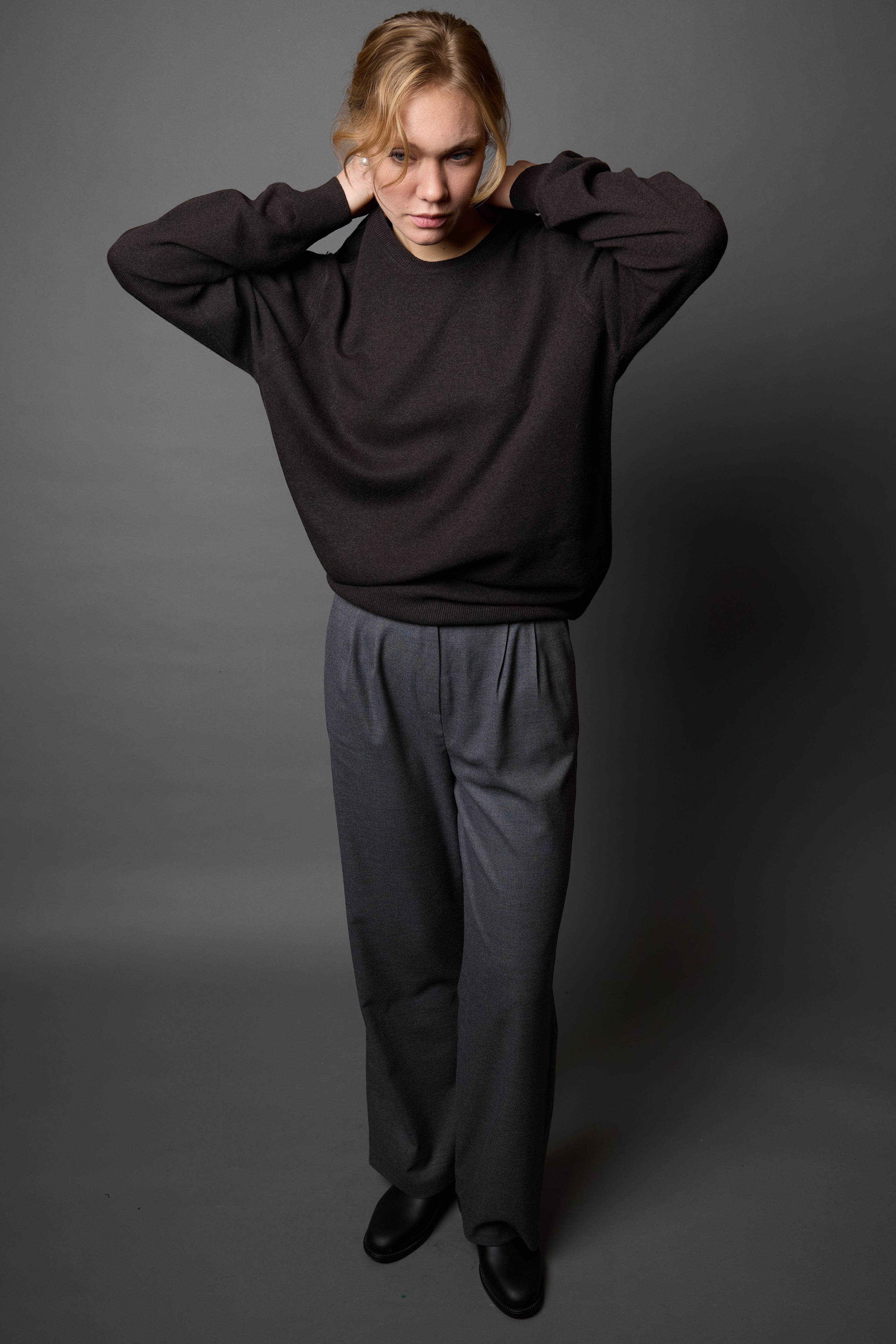 YUN BISIKLET YAKA UNISEX KAZAK BROWN