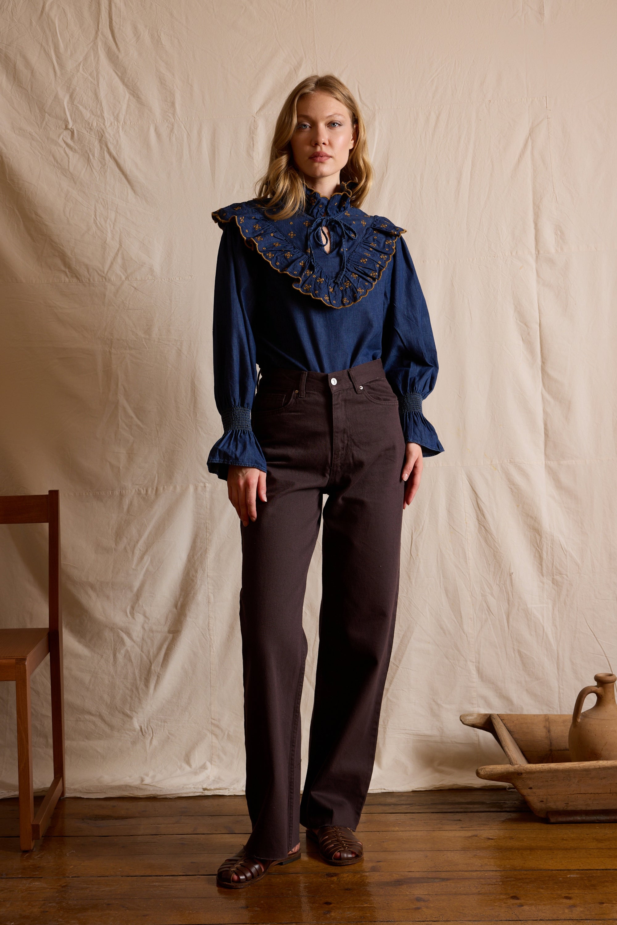 Honoré de Balzac Denim Bluz