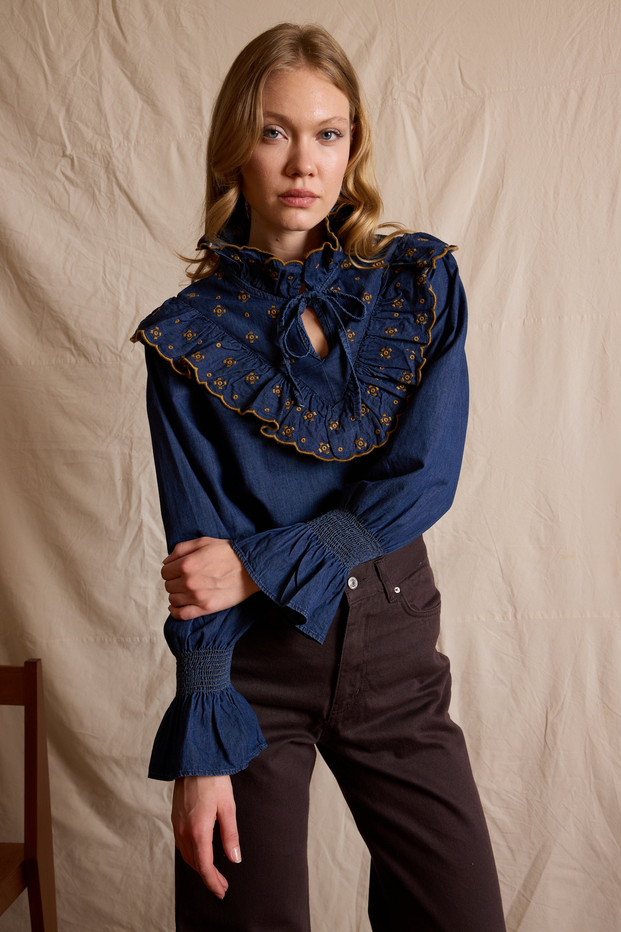 Honoré de Balzac Denim Bluz