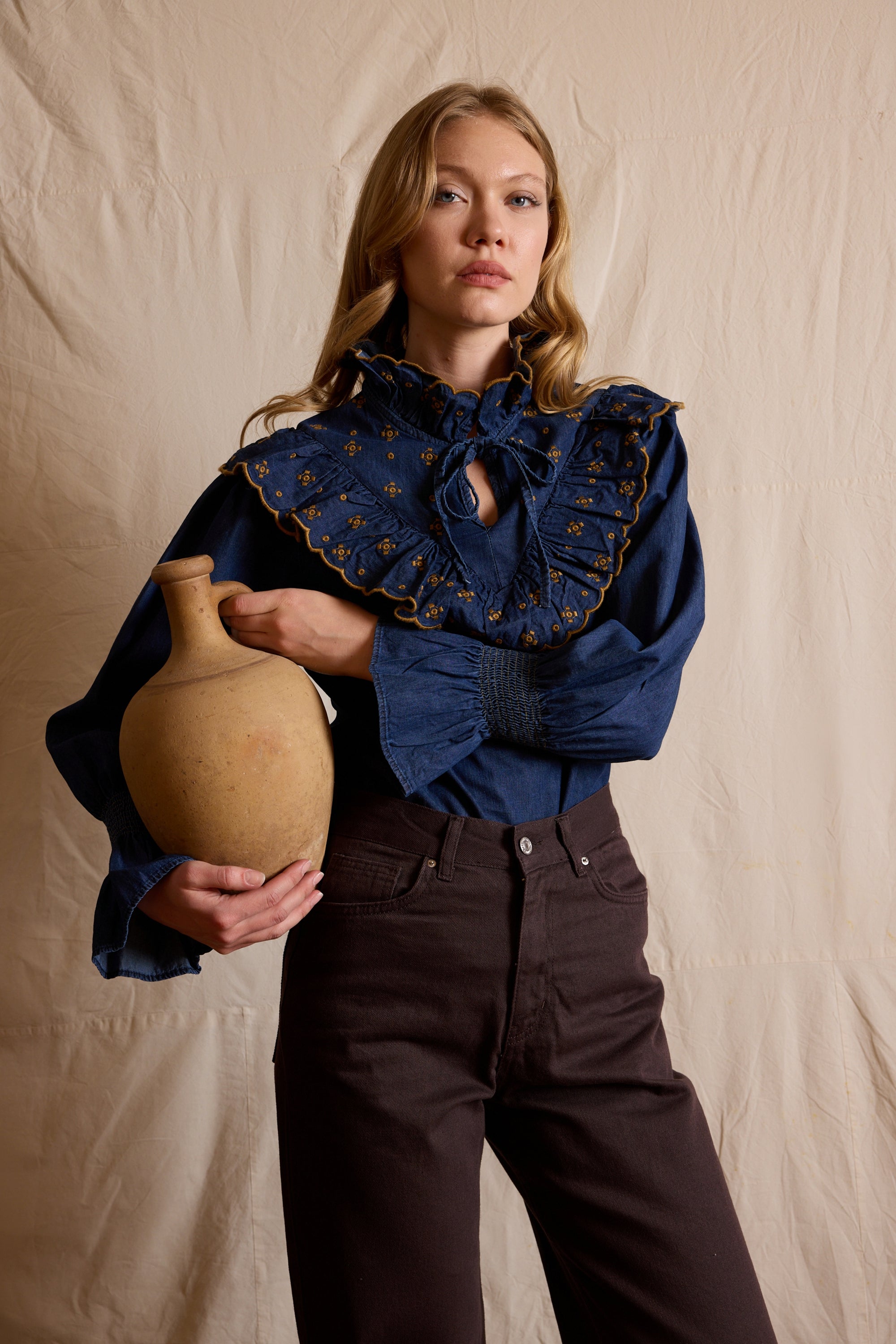 Honoré de Balzac Denim Bluz