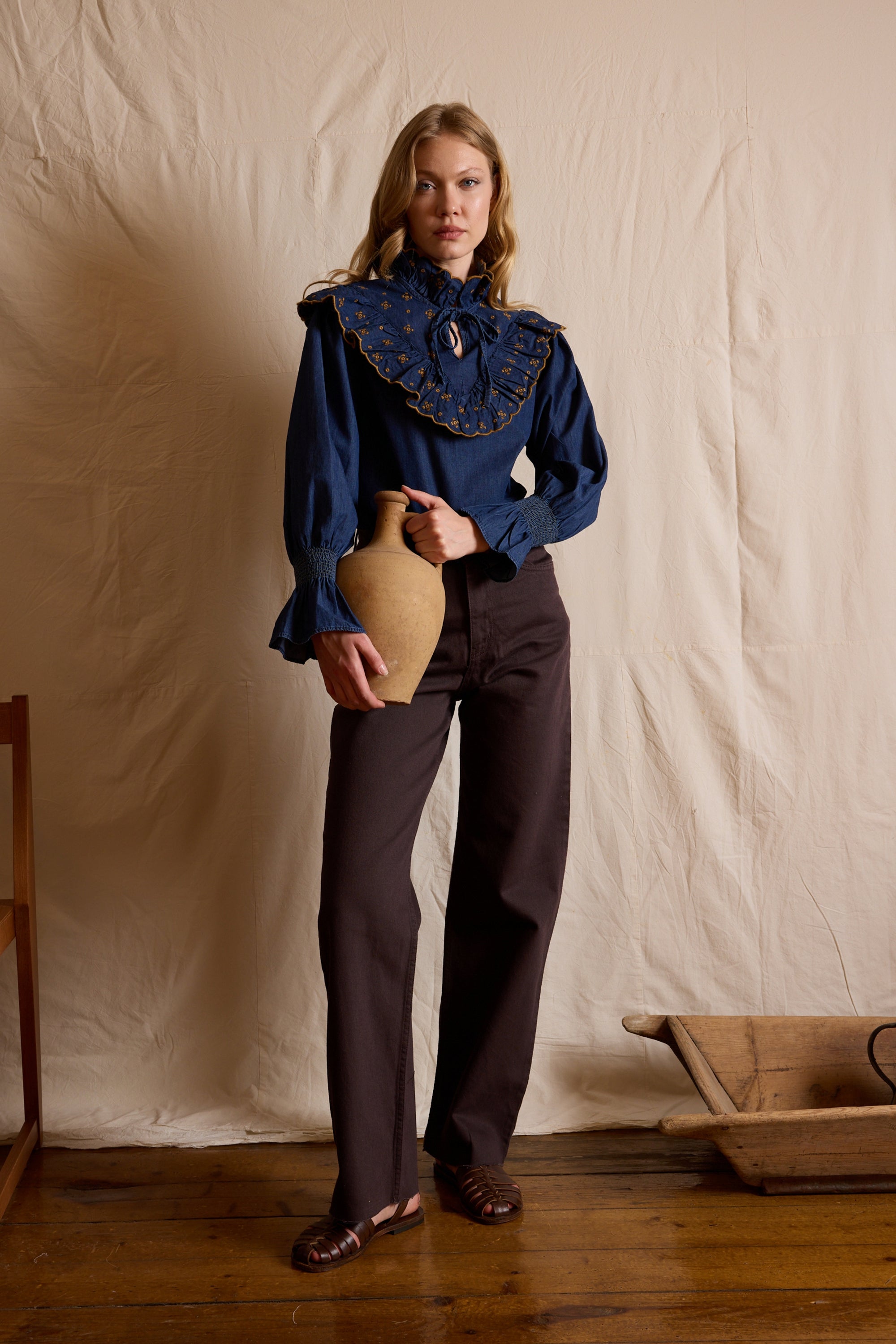 Honoré de Balzac Denim Bluz
