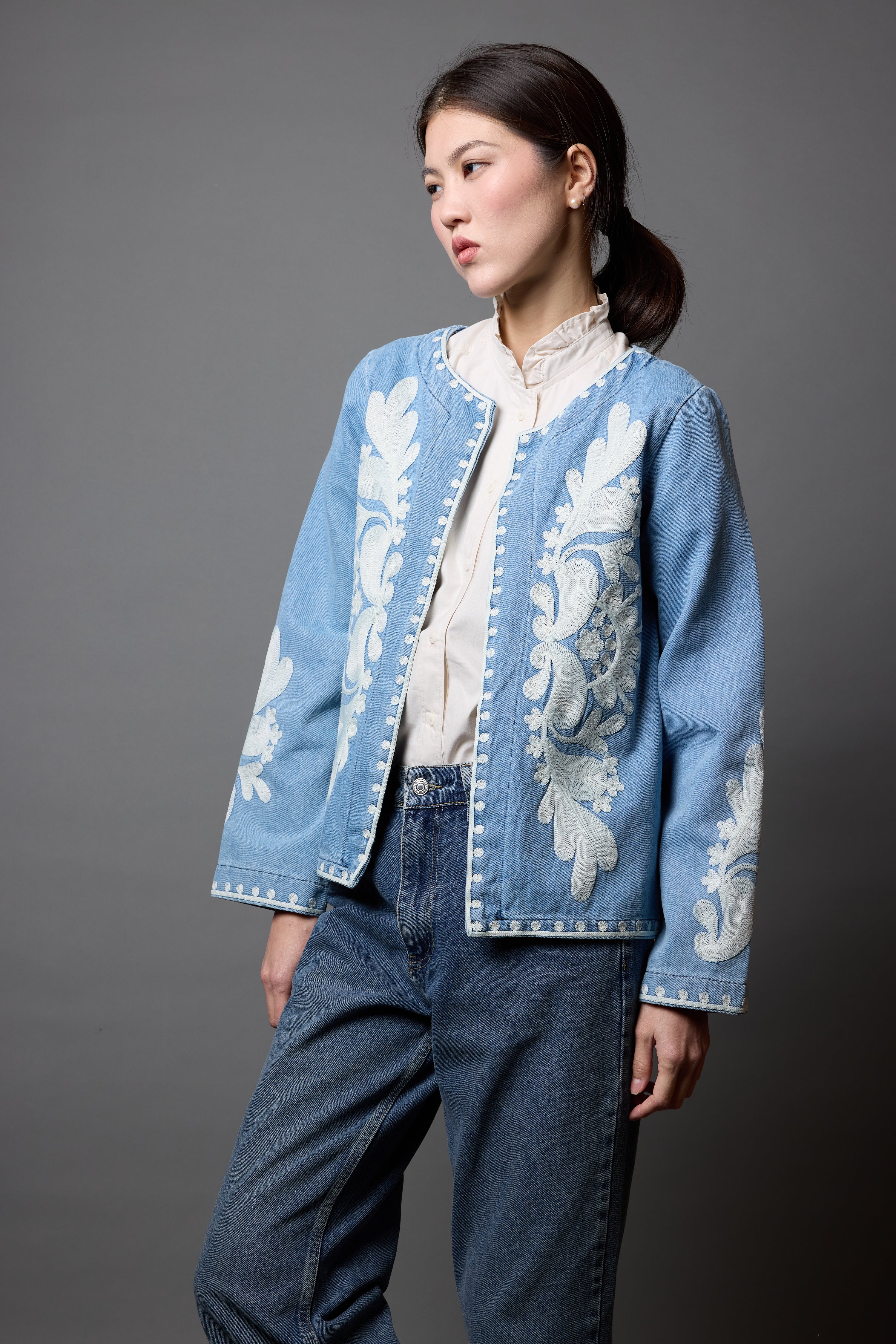 CLEMENCIA NAKISLI DENIM CEKET