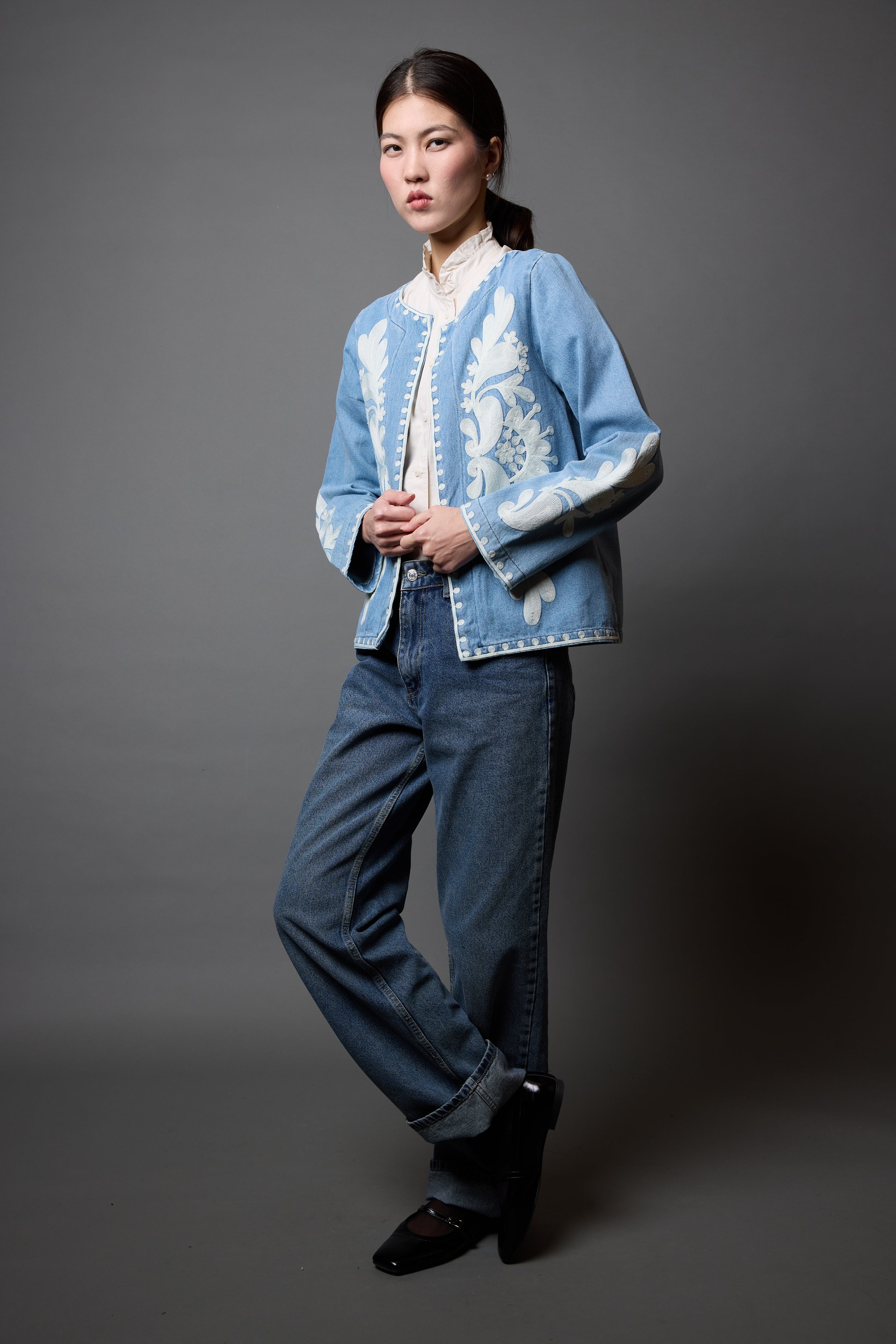 CLEMENCIA NAKISLI DENIM CEKET