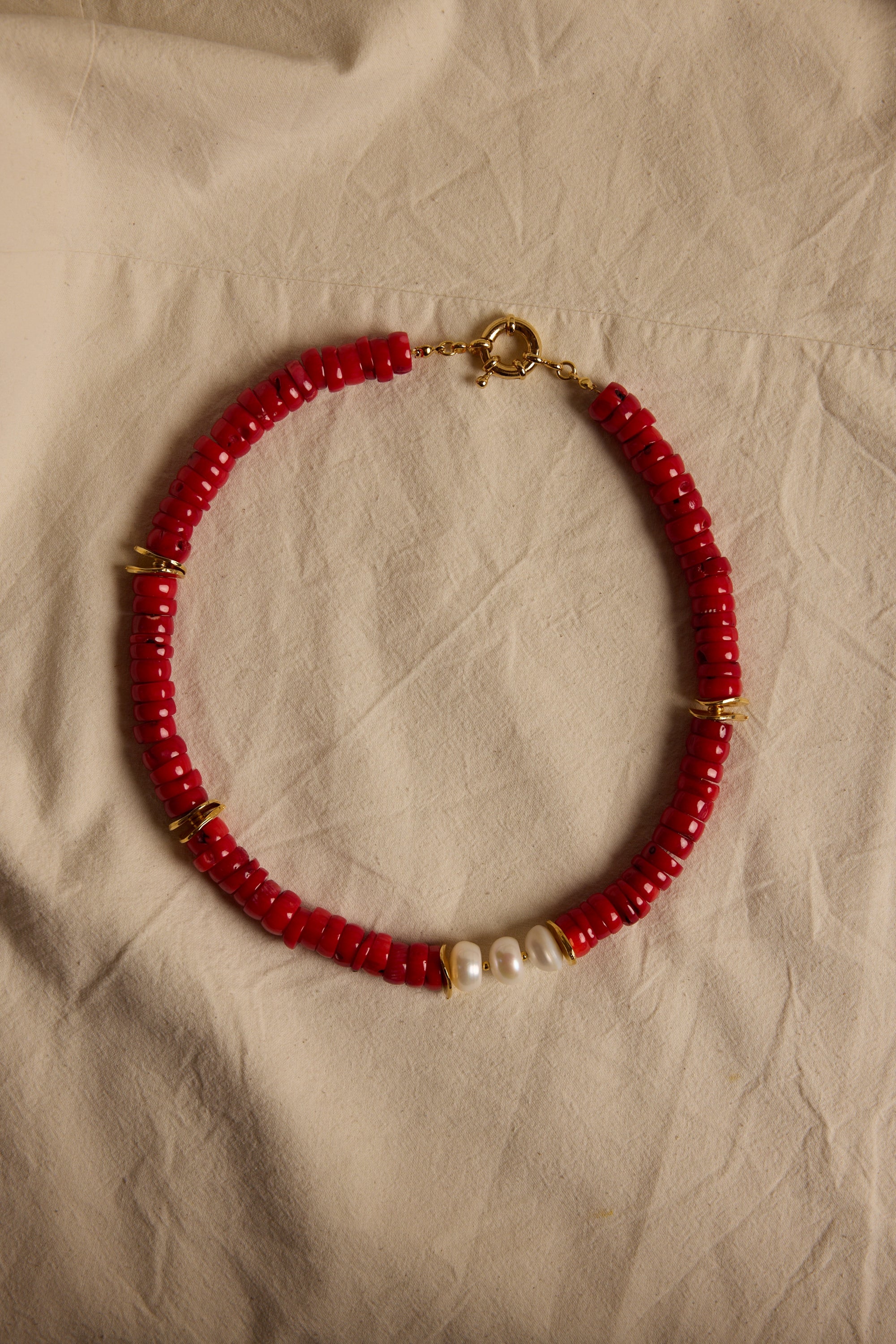 MATIERE ROUGE CORAL NECKLACE