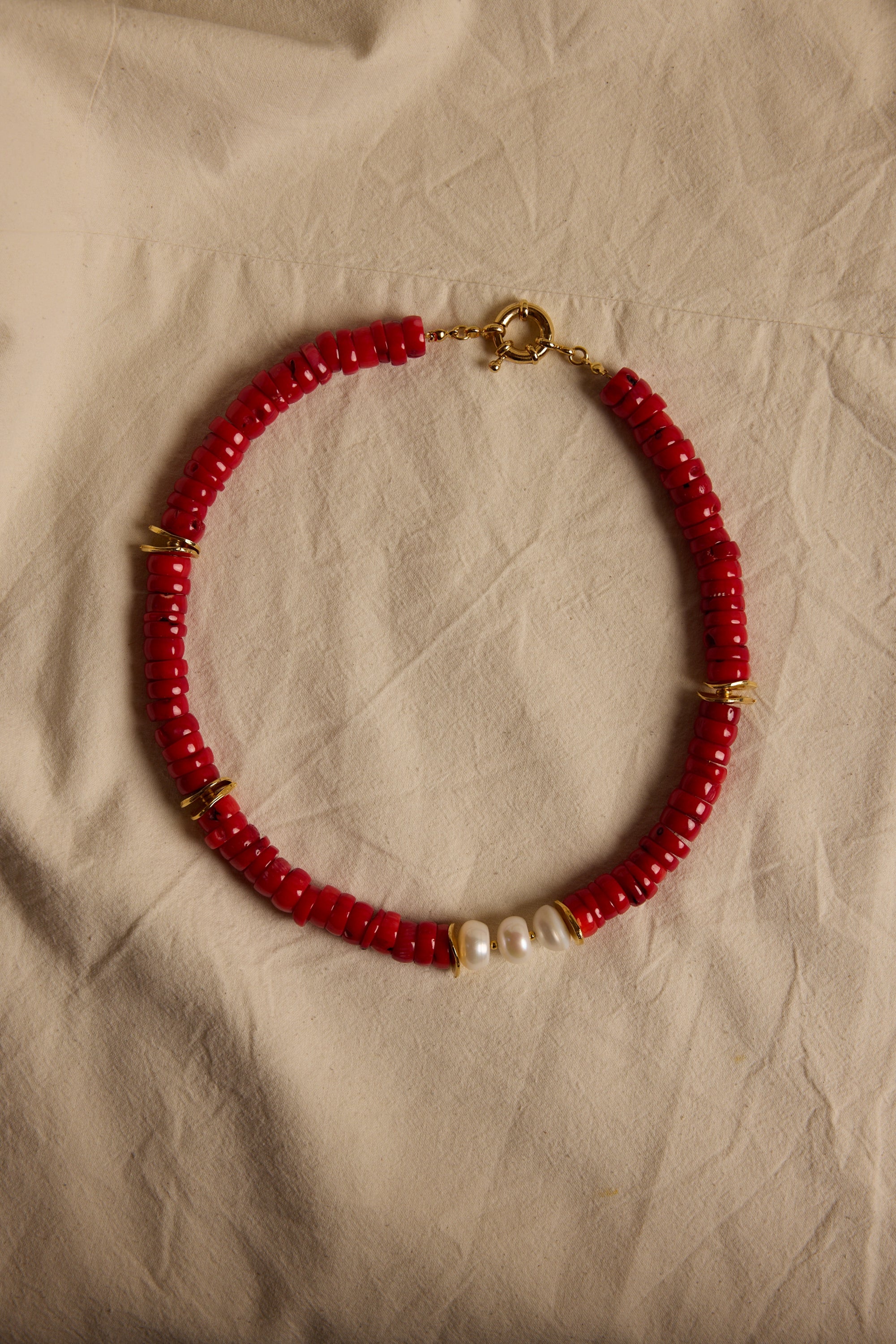 MATIERE ROUGE MERCAN KOLYE