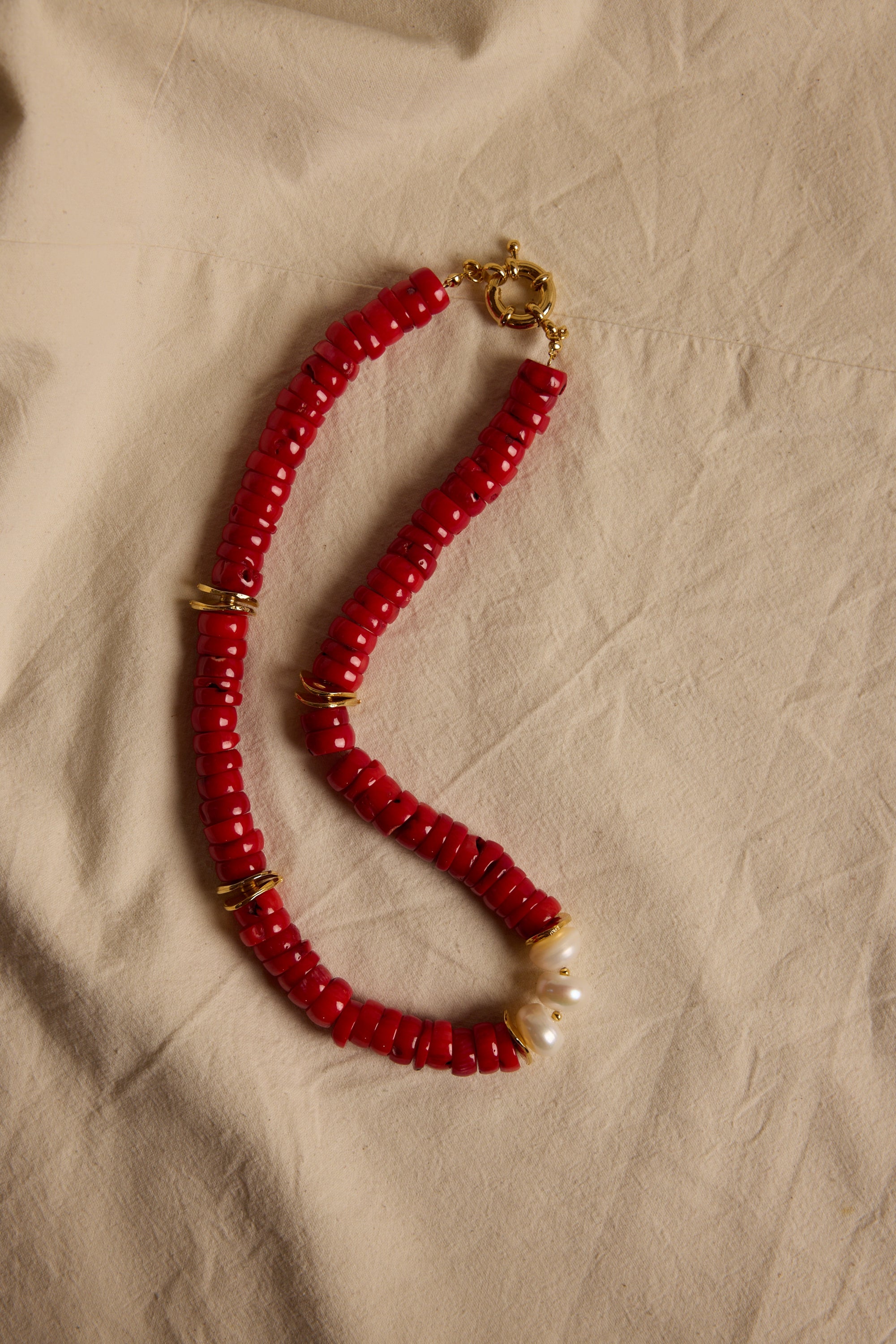 MATIERE ROUGE MERCAN KOLYE