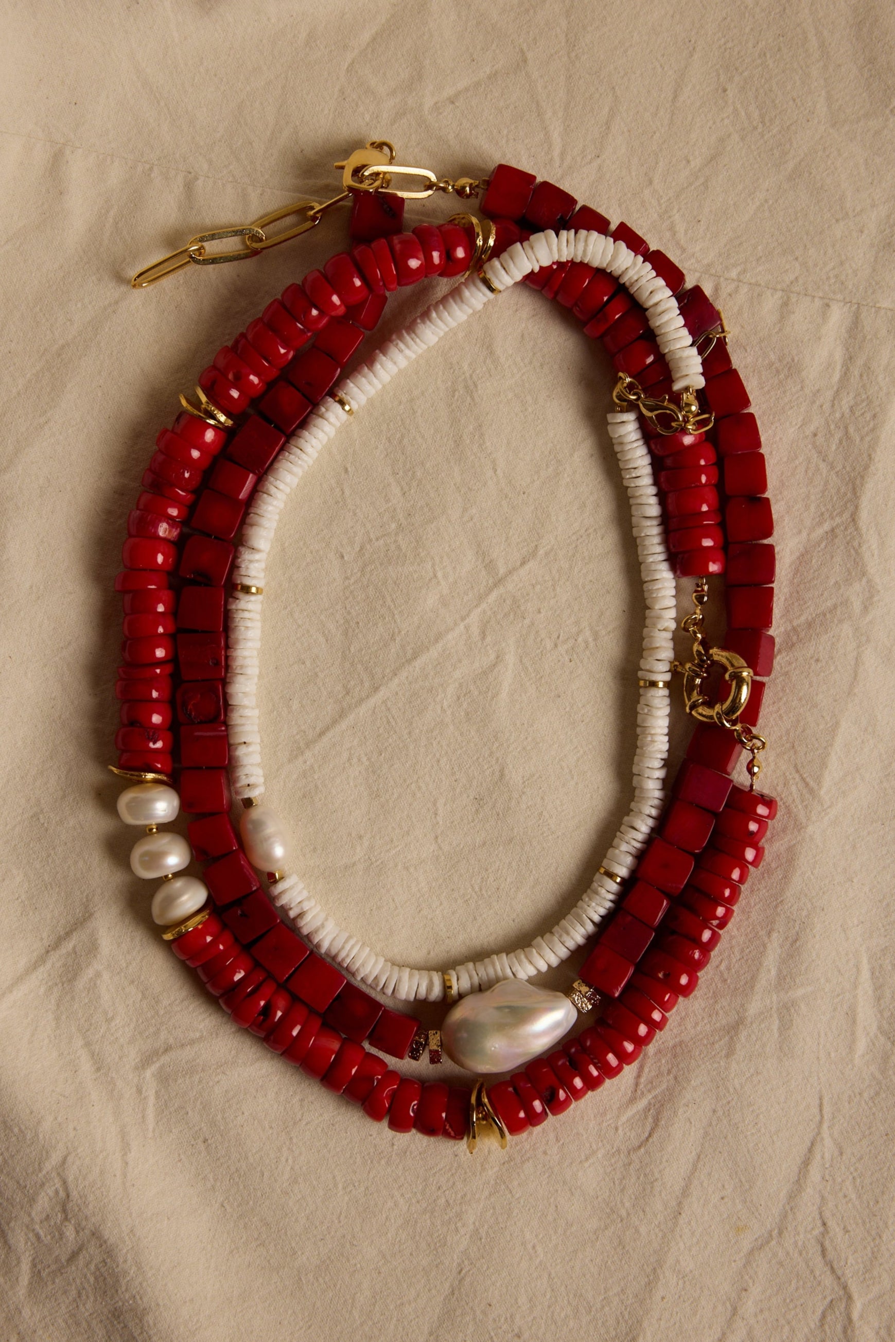 MATIERE ROUGE CORAL NECKLACE