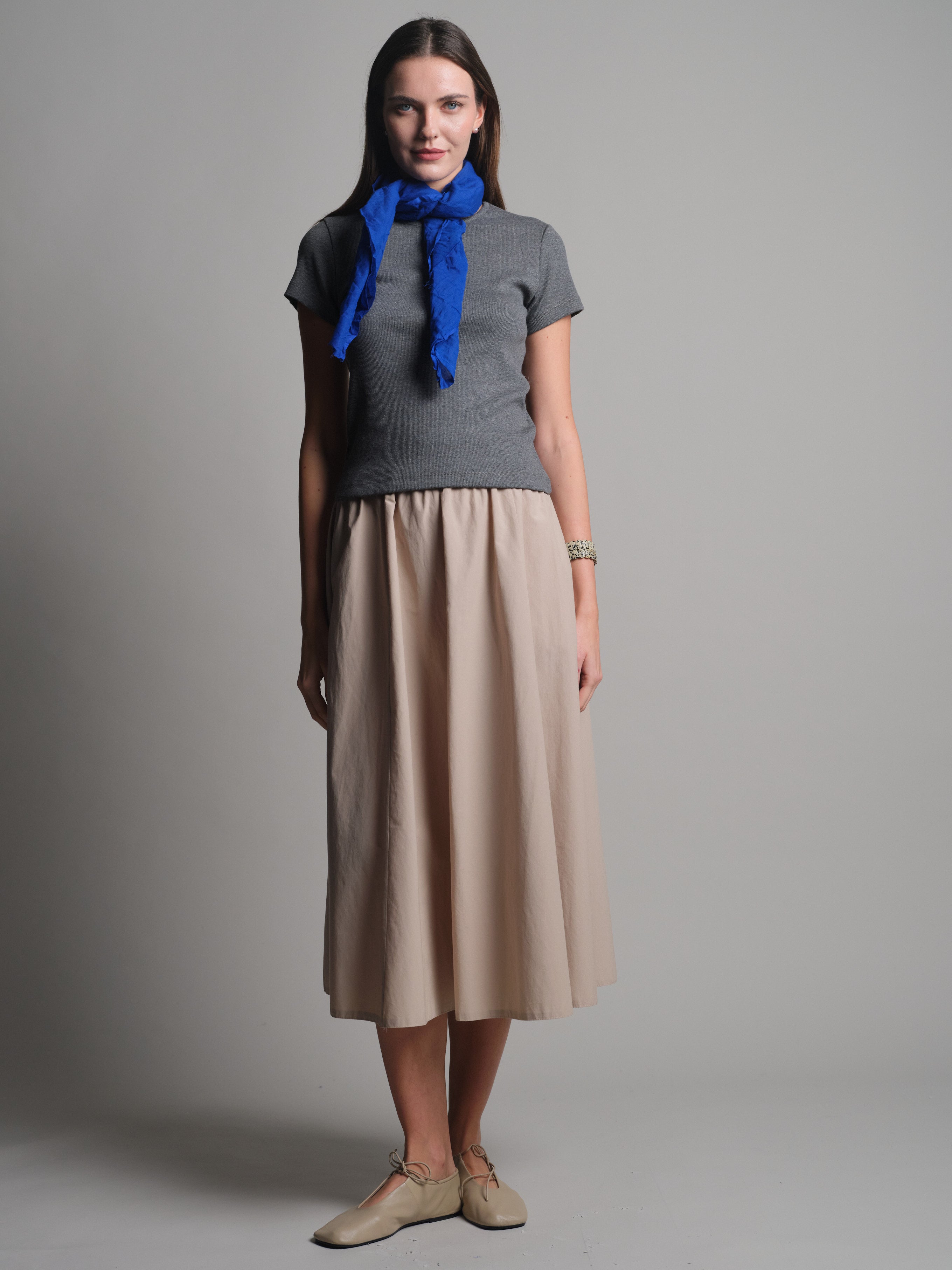 ROYAL BLUE ORGANIC COTTON HANDMADE SQUARE SCARF