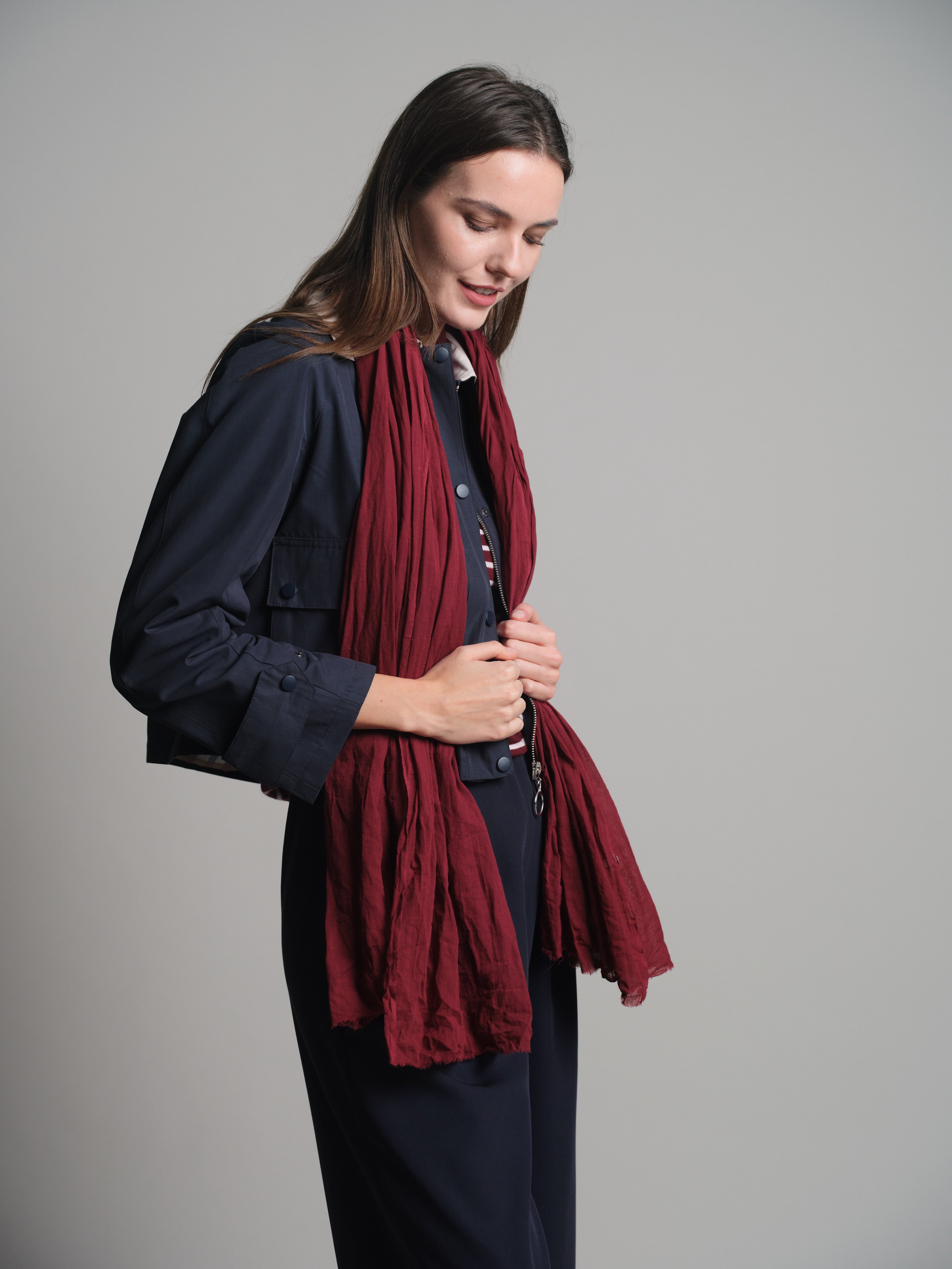 BRITISH RED ORGANIK PAMUK HANDMADE SAL