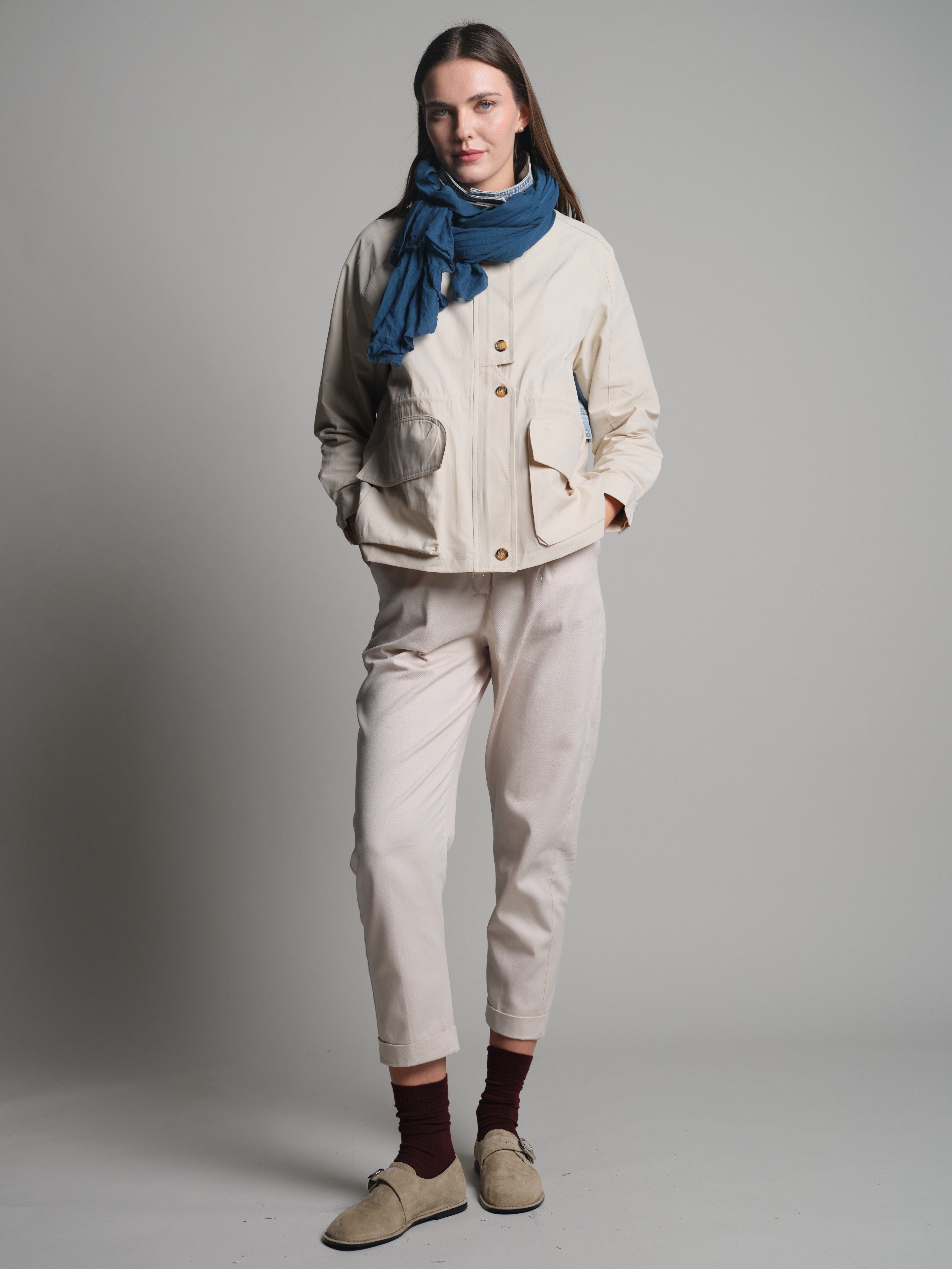 Indigo Denim Blue Organik Pamuk Handmade Sal