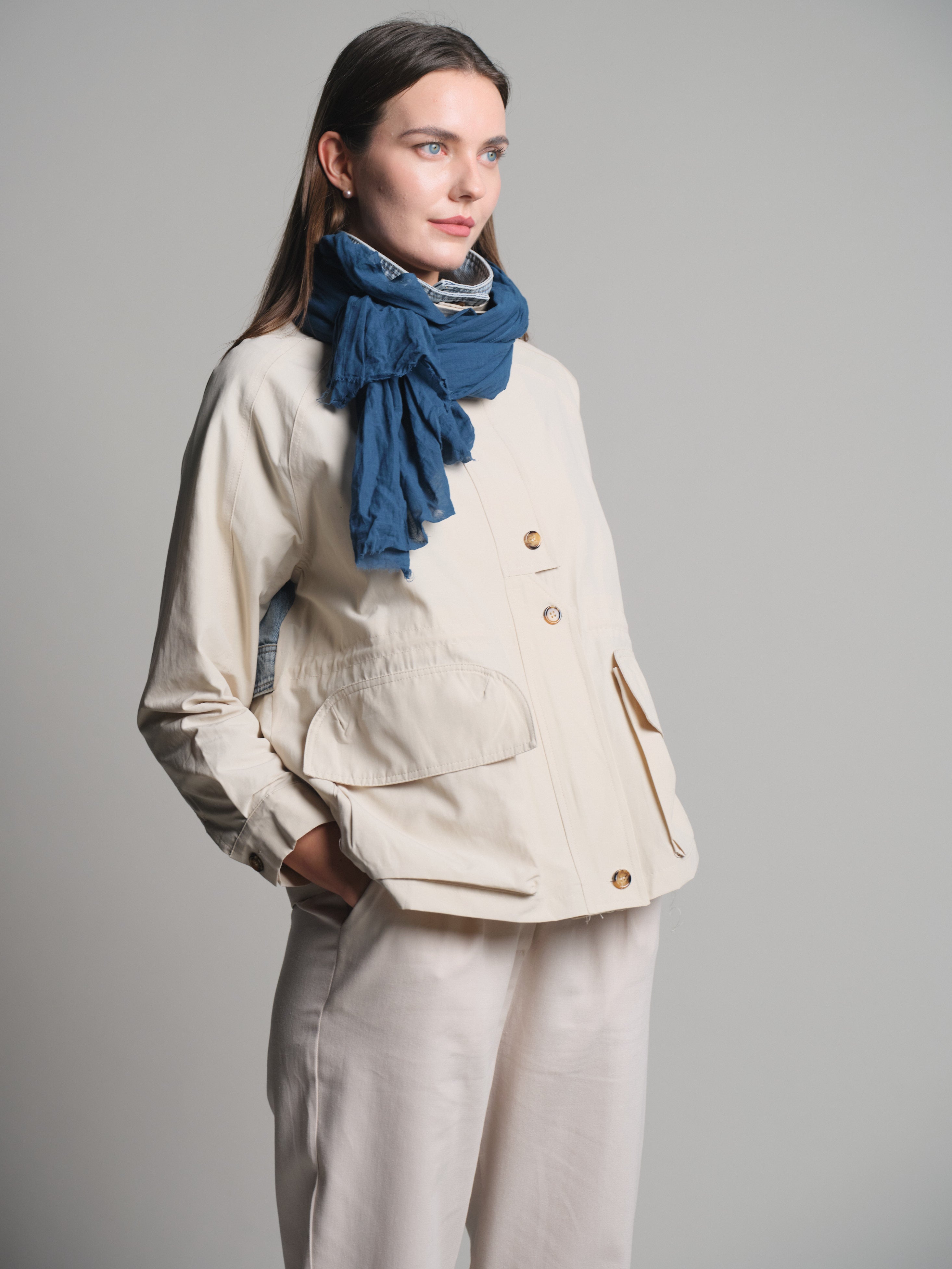 Indigo Denim Blue Organik Pamuk Handmade Sal