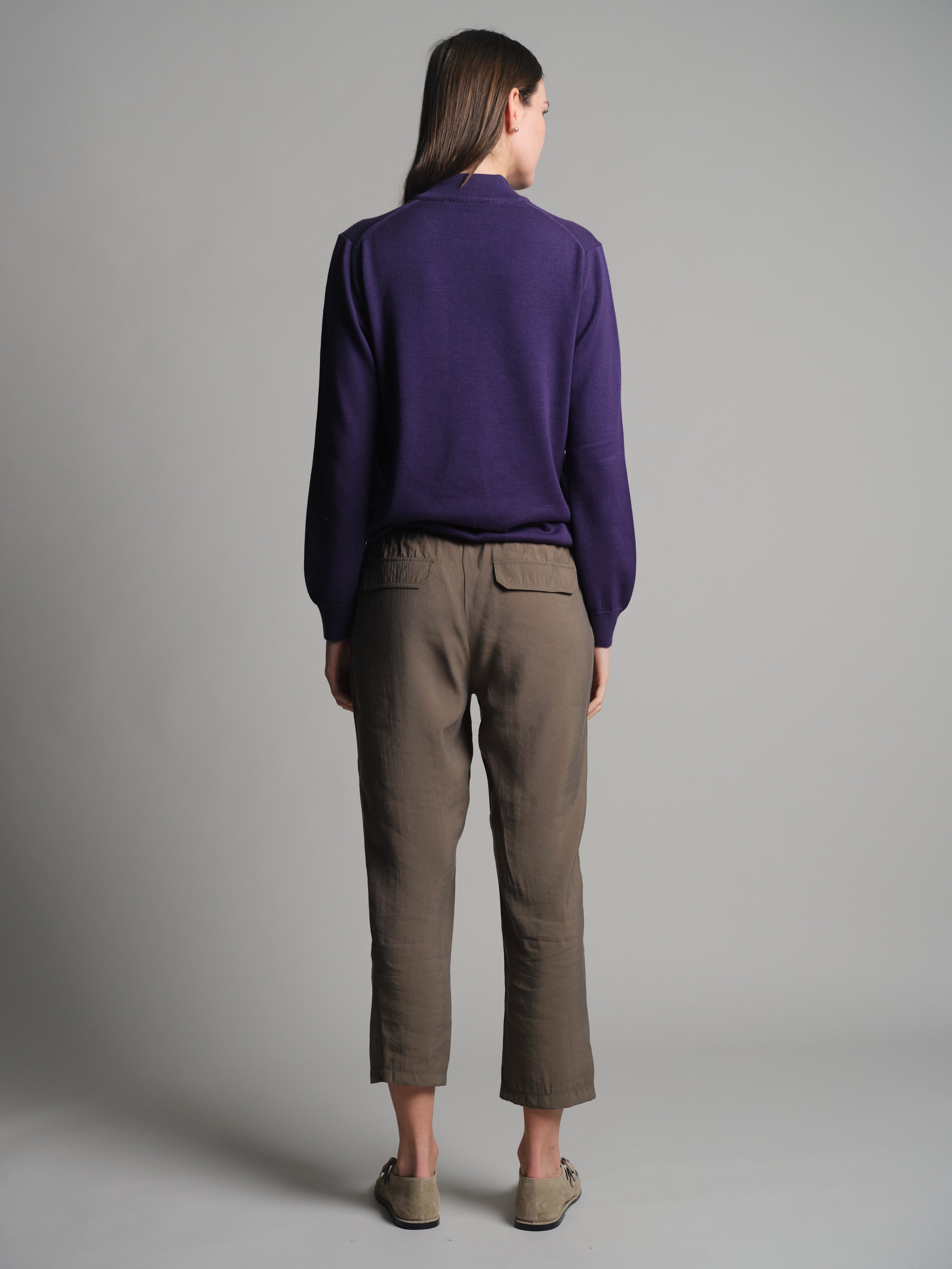 MODAL ELASTIK BEL BANTLI PANTOLON HAKI