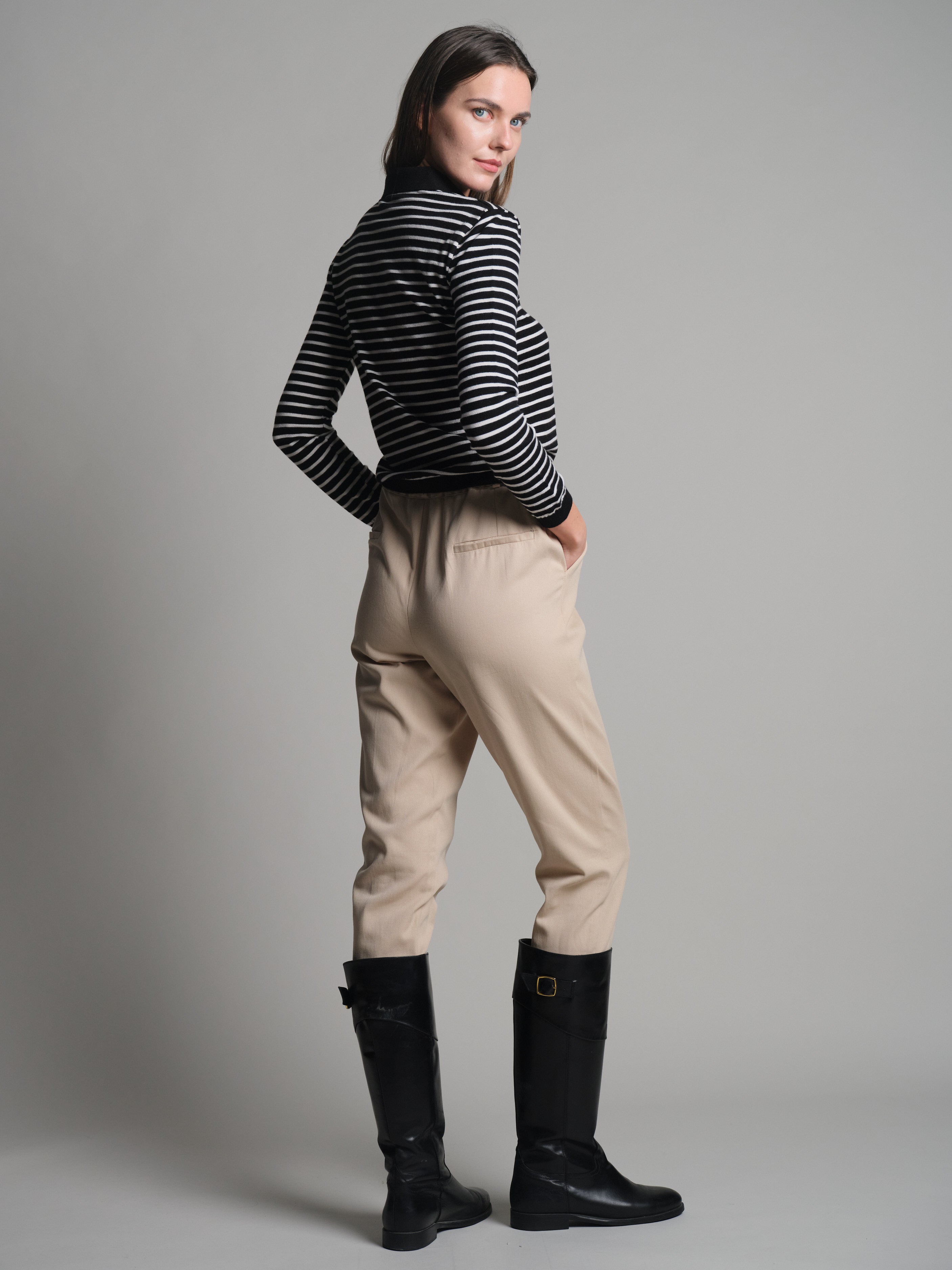 GABARDIN PENSLI CARROT FIT PANTOLON VIZON