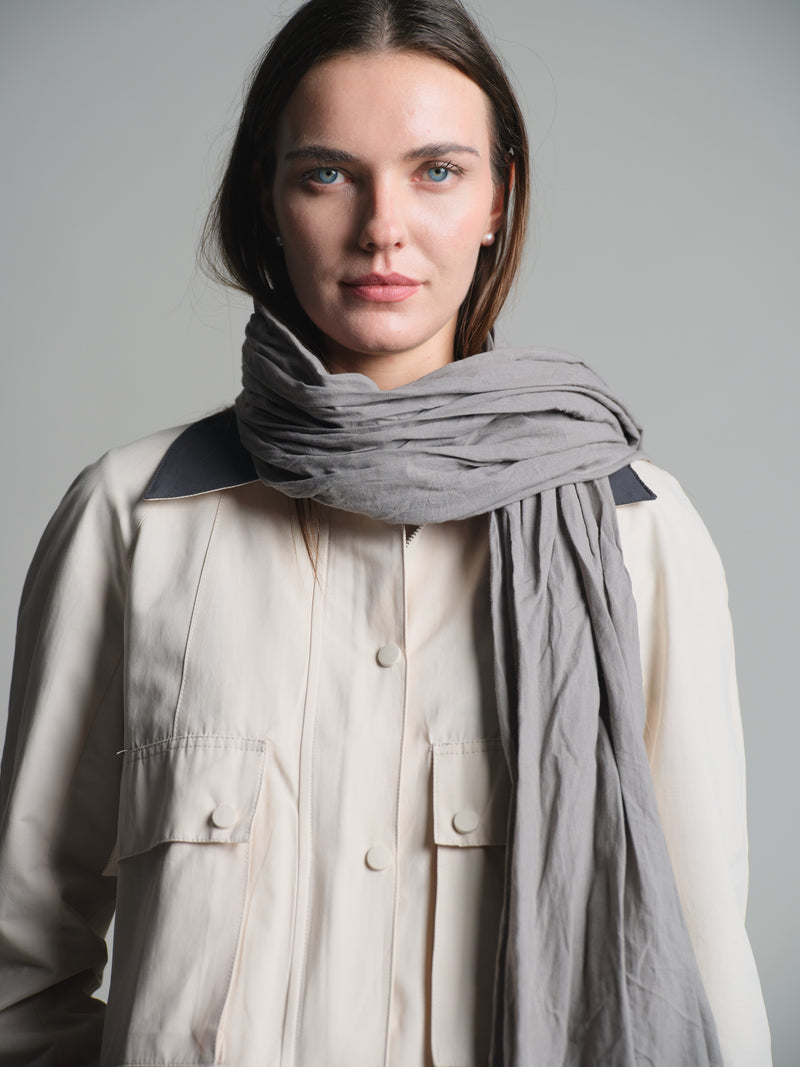 SOFT GREY ORGANIK PAMUK HANDMADE SAL