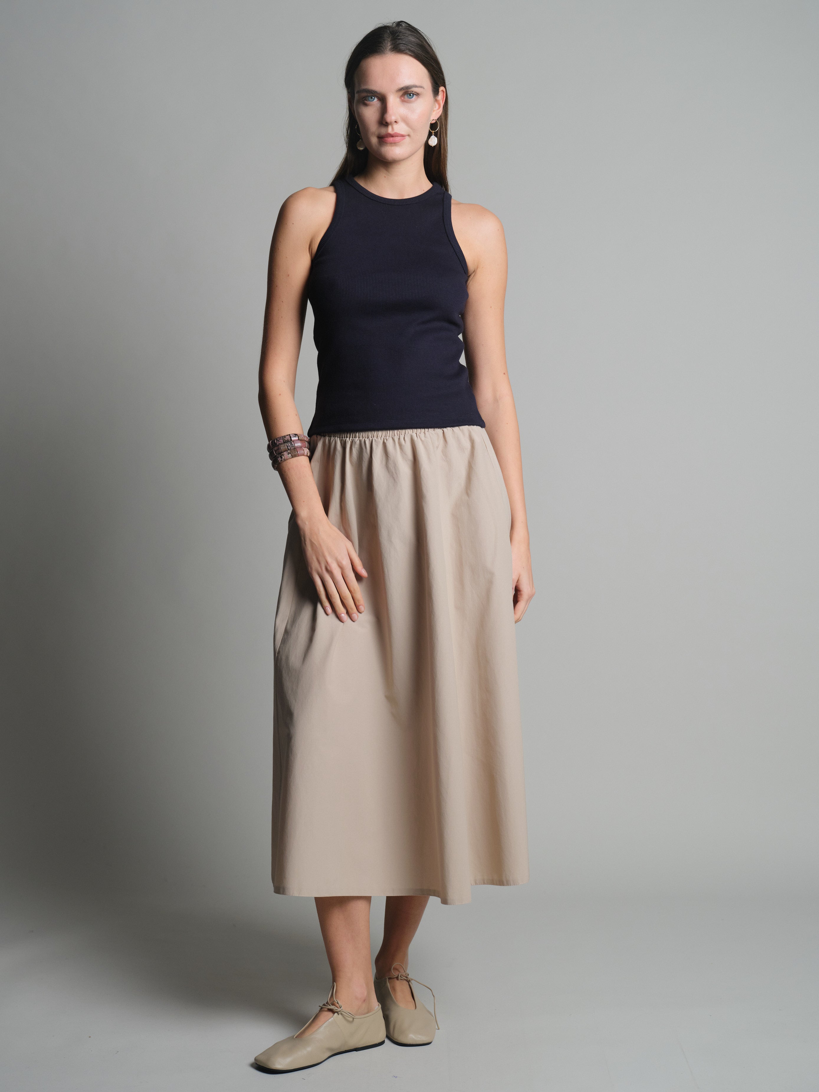 HALTER YAKA CROP TOP LACIVERT