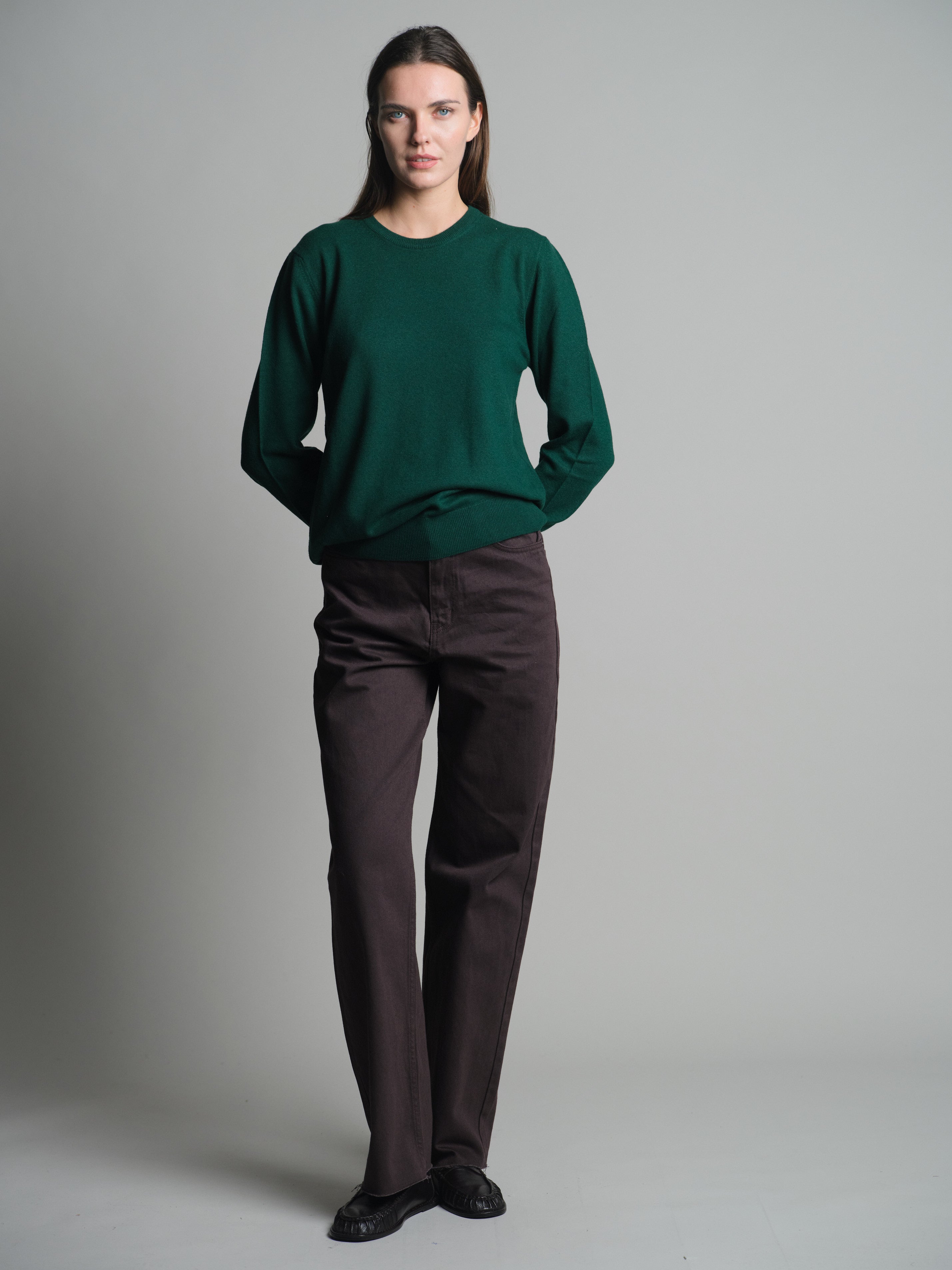 YUN BISIKLET YAKA UNISEX KAZAK YESIL