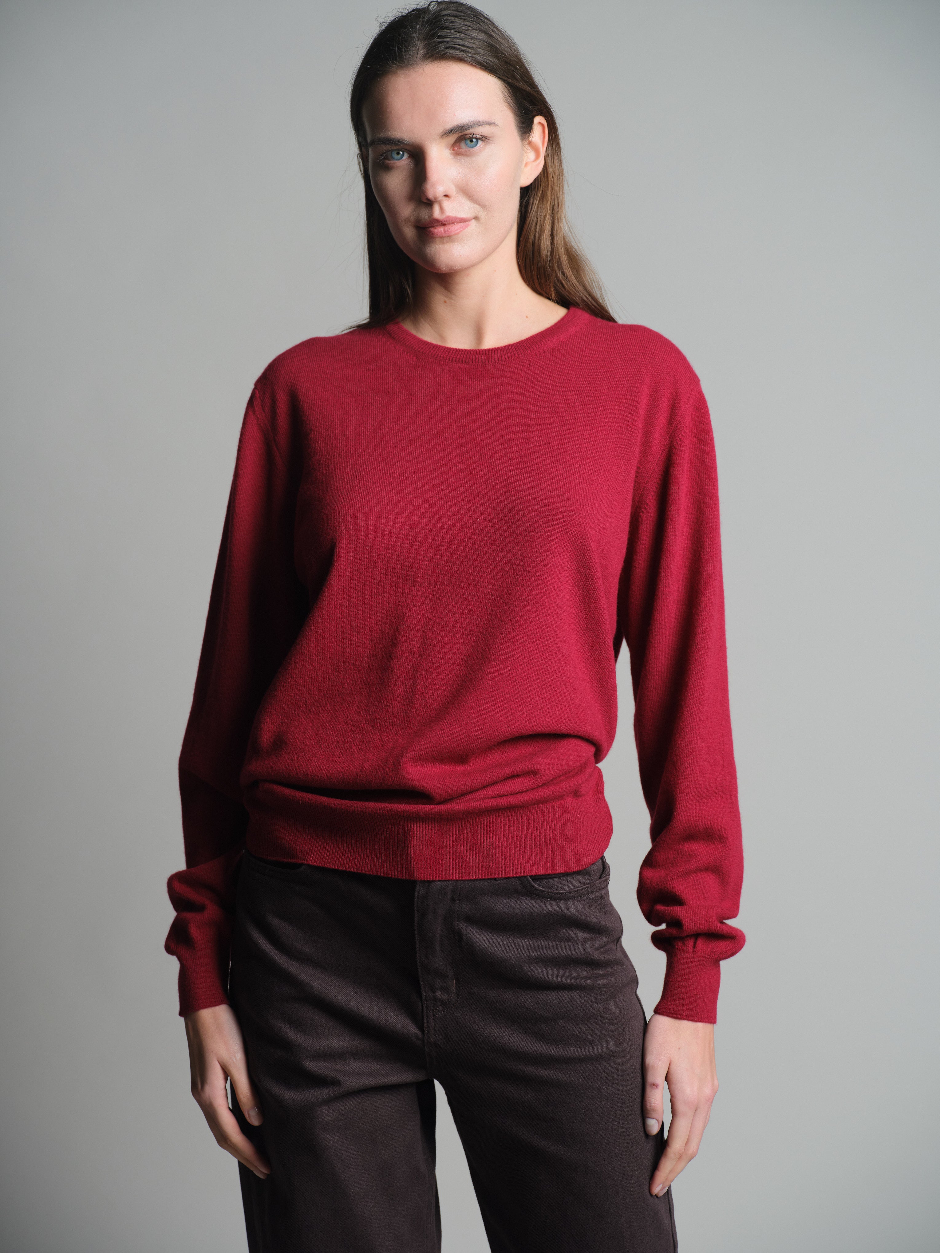 YUN BISIKLET YAKA UNISEX KAZAK CLARET RED