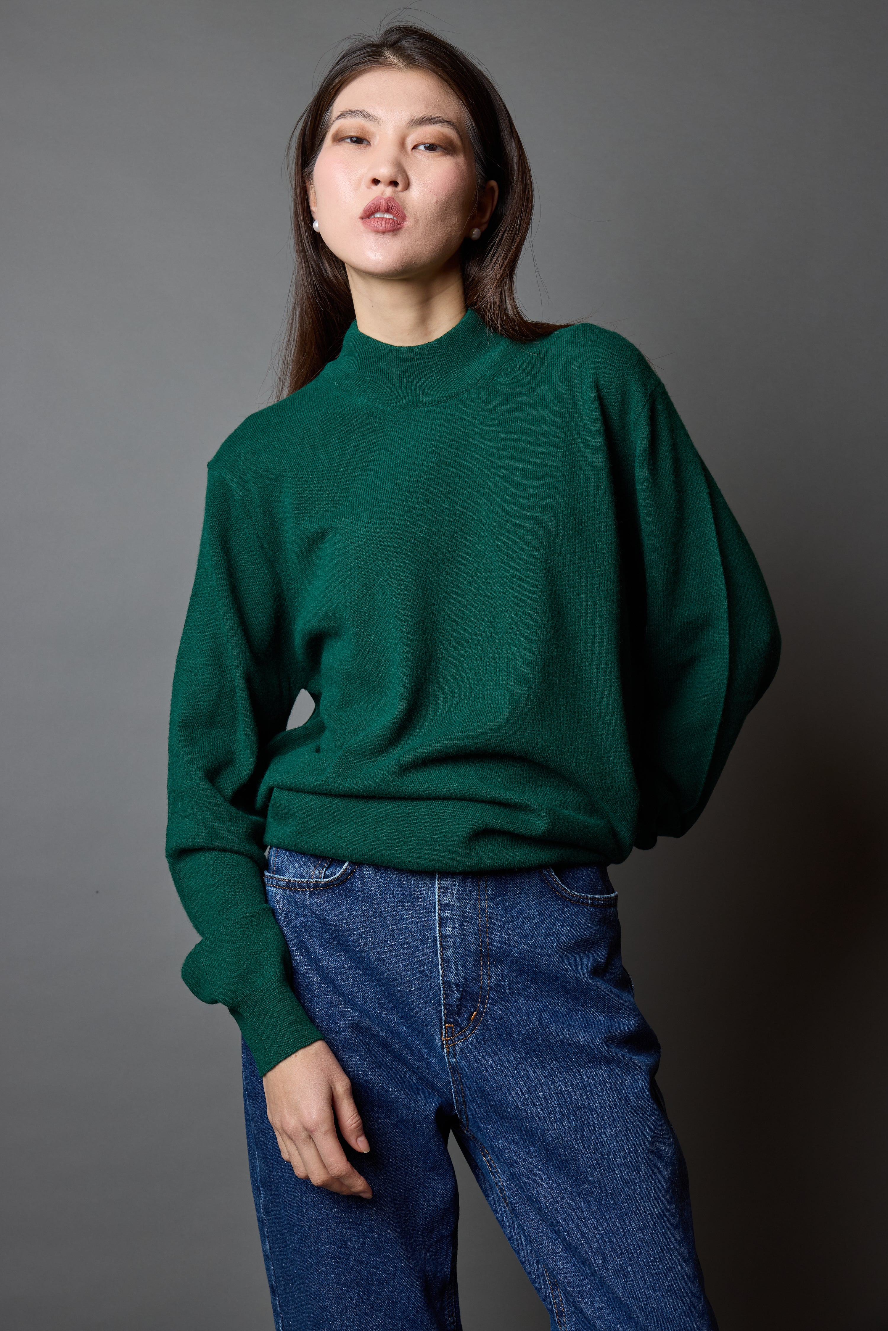 YUN BALIKCI YAKA UNISEX KAZAK YESIL