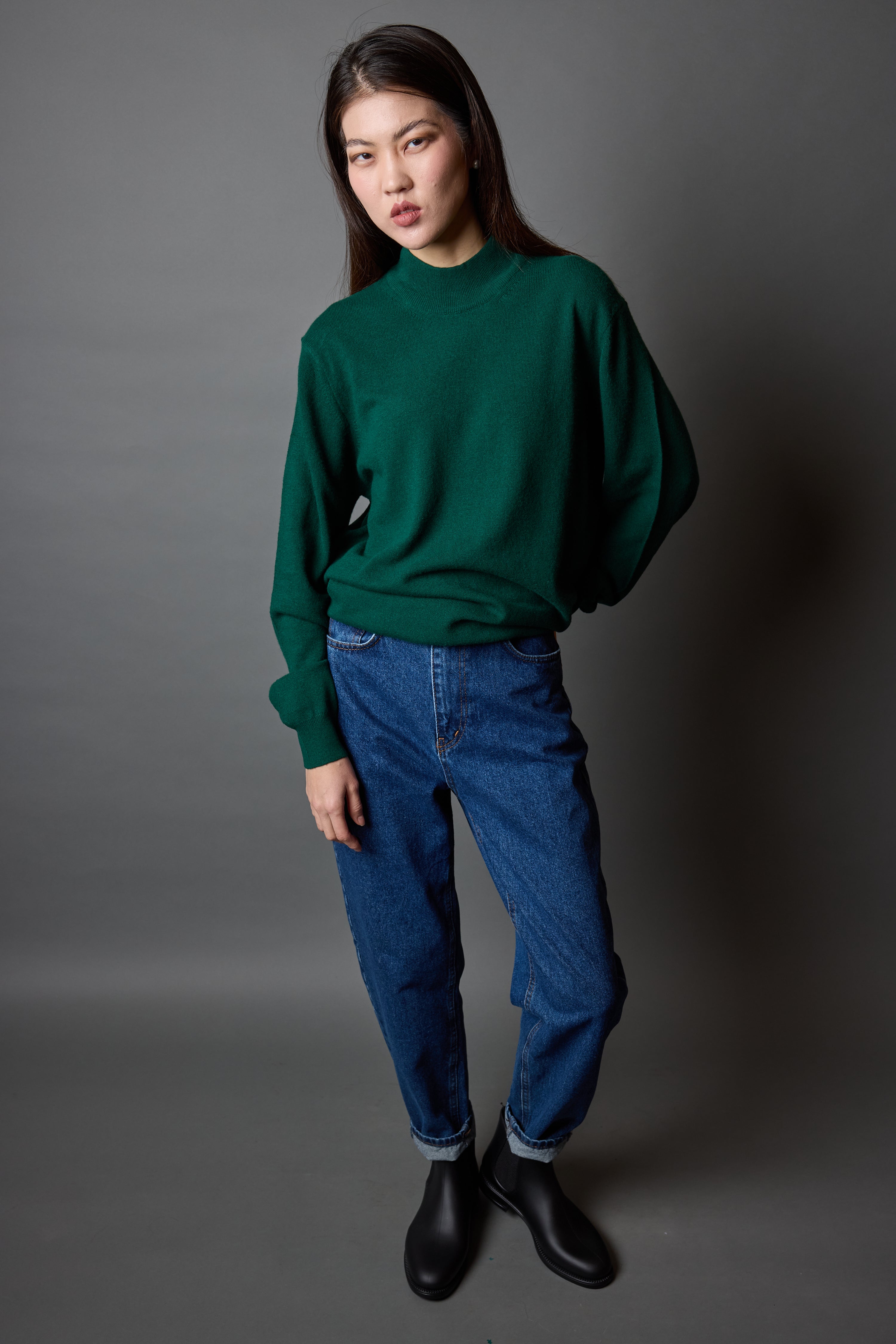 YUN BALIKCI YAKA UNISEX KAZAK YESIL