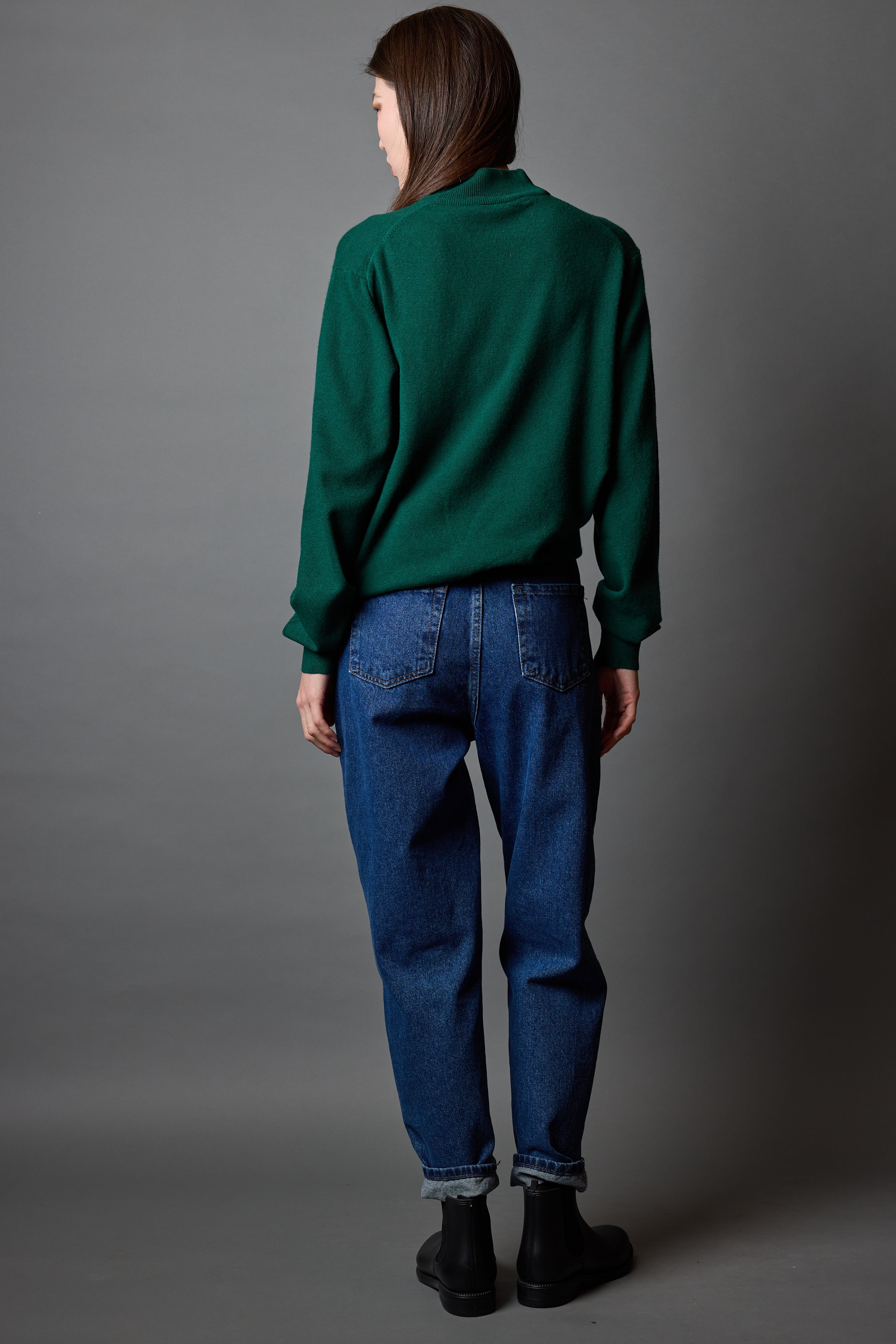 YUN BALIKCI YAKA UNISEX KAZAK YESIL