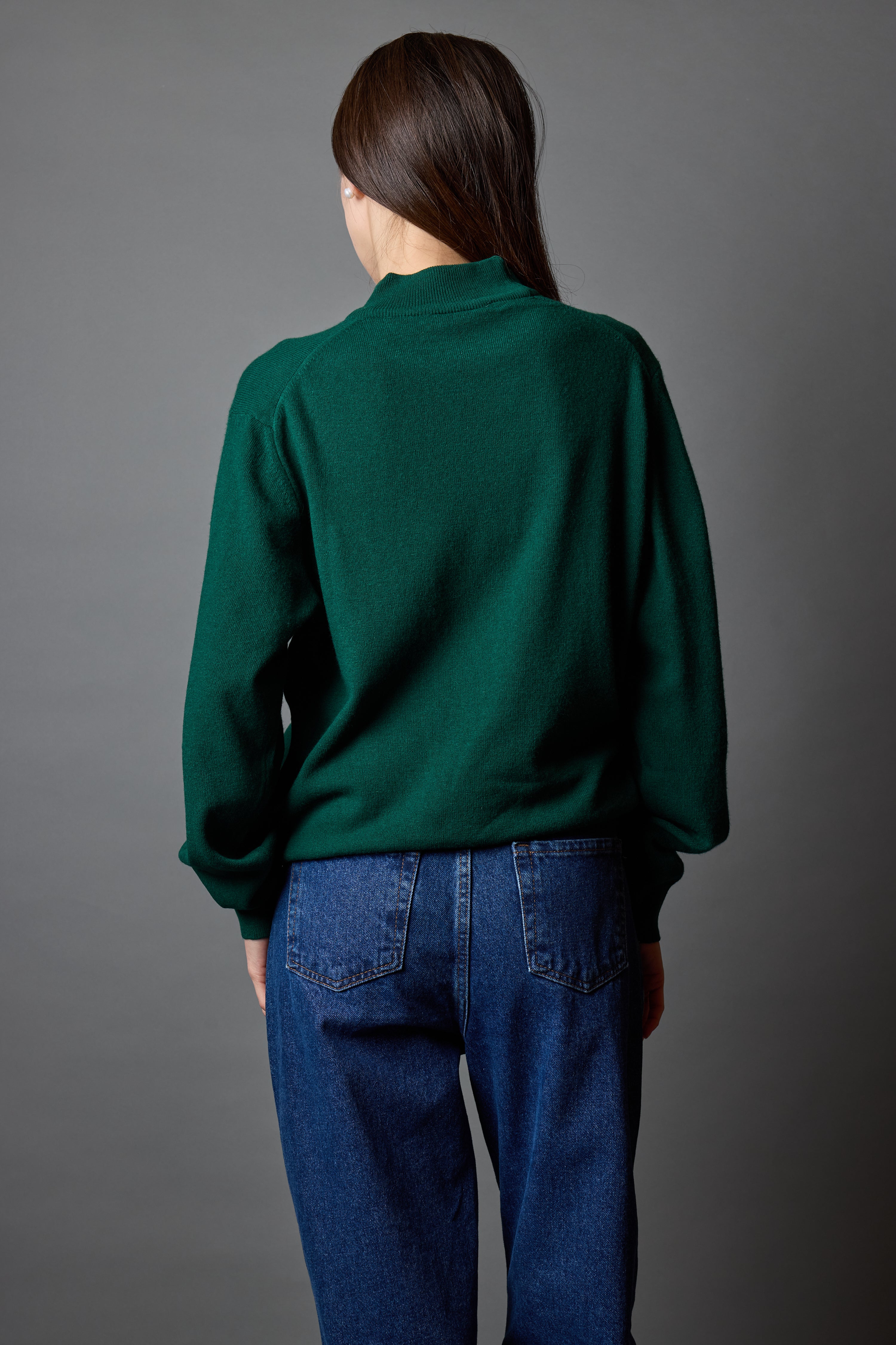 YUN BALIKCI YAKA UNISEX KAZAK YESIL