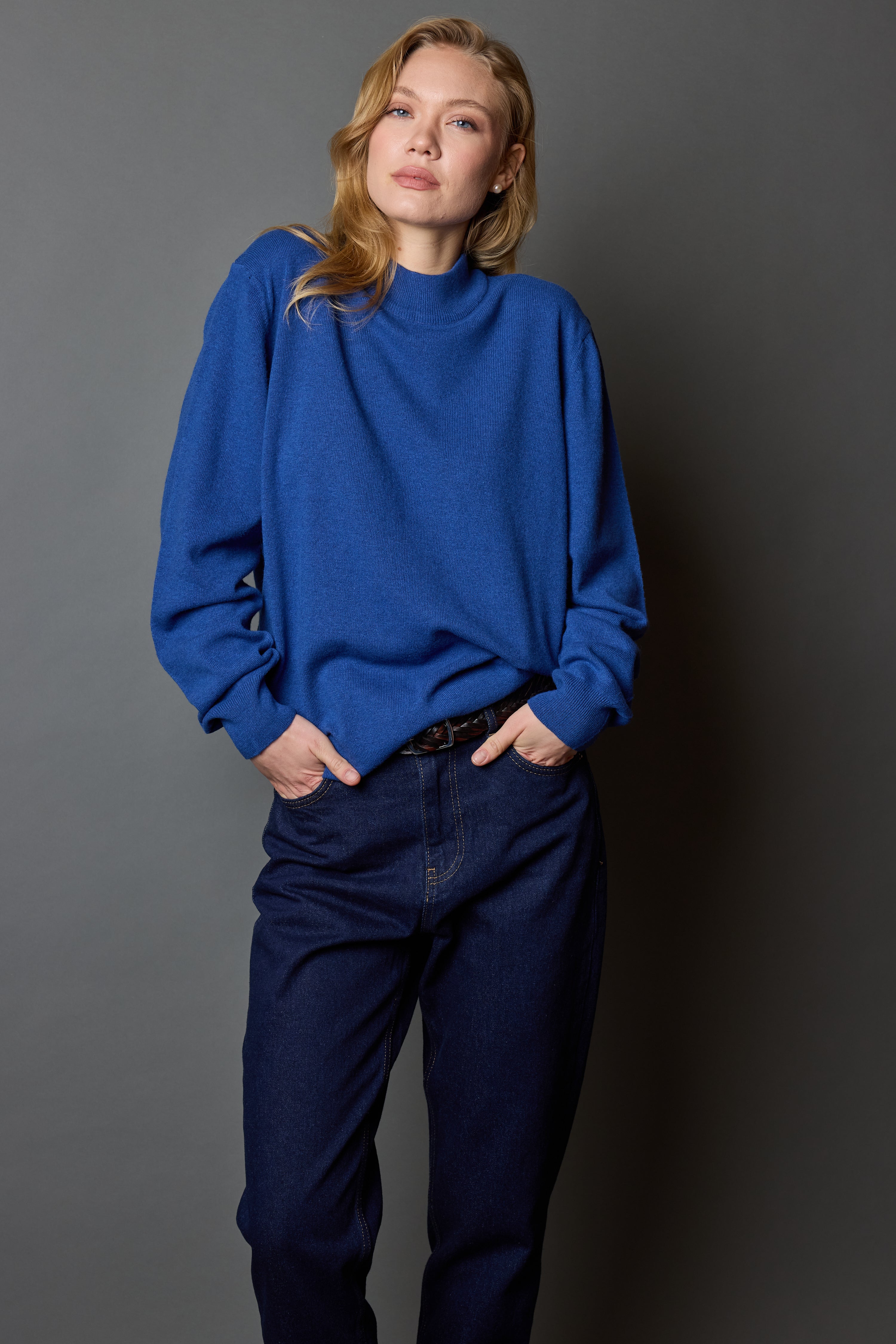 YUN BALIKCI YAKA UNISEX KAZAK OXFORD BLUE