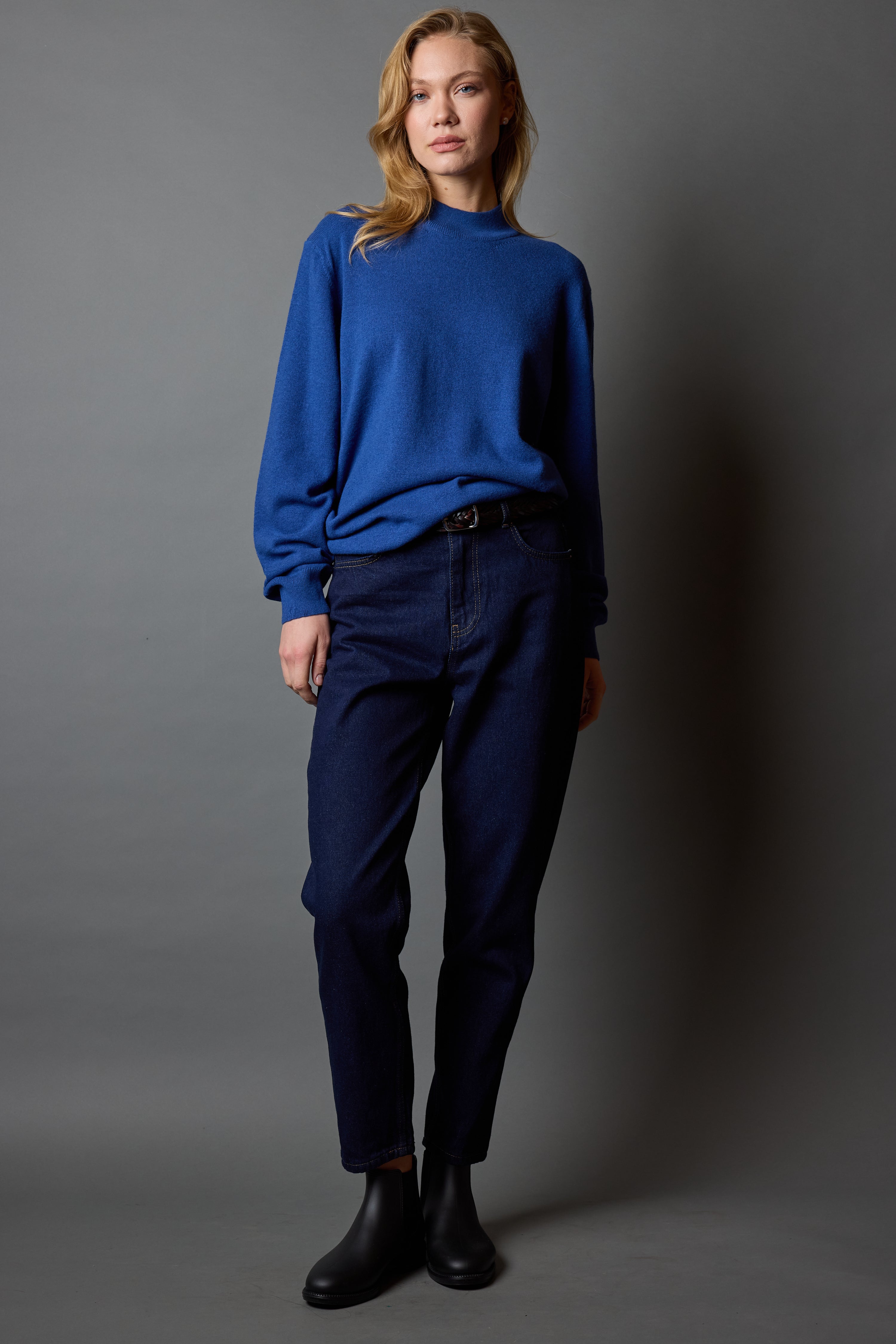 YUN BALIKCI YAKA UNISEX KAZAK OXFORD BLUE