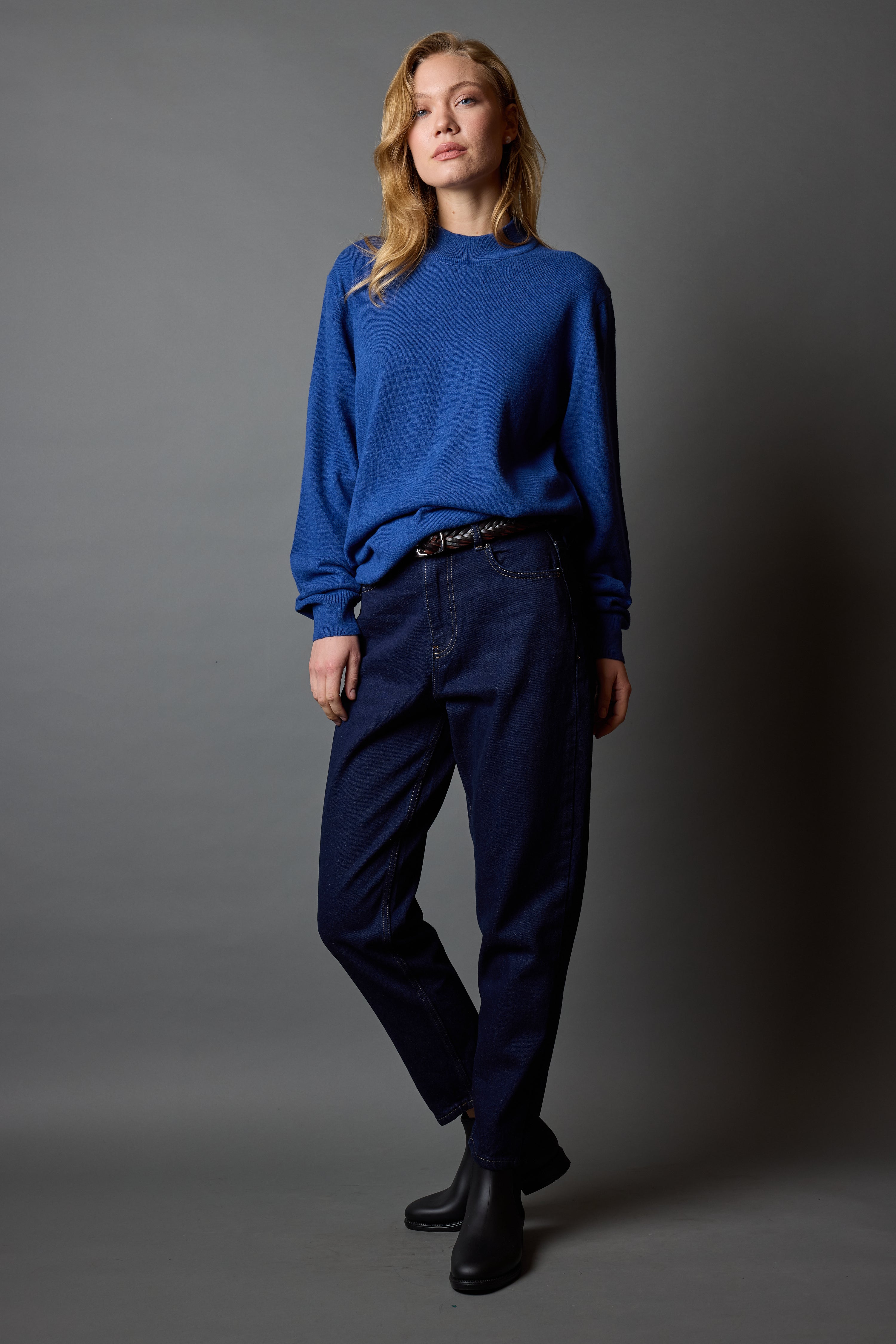 YUN BALIKCI YAKA UNISEX KAZAK OXFORD BLUE