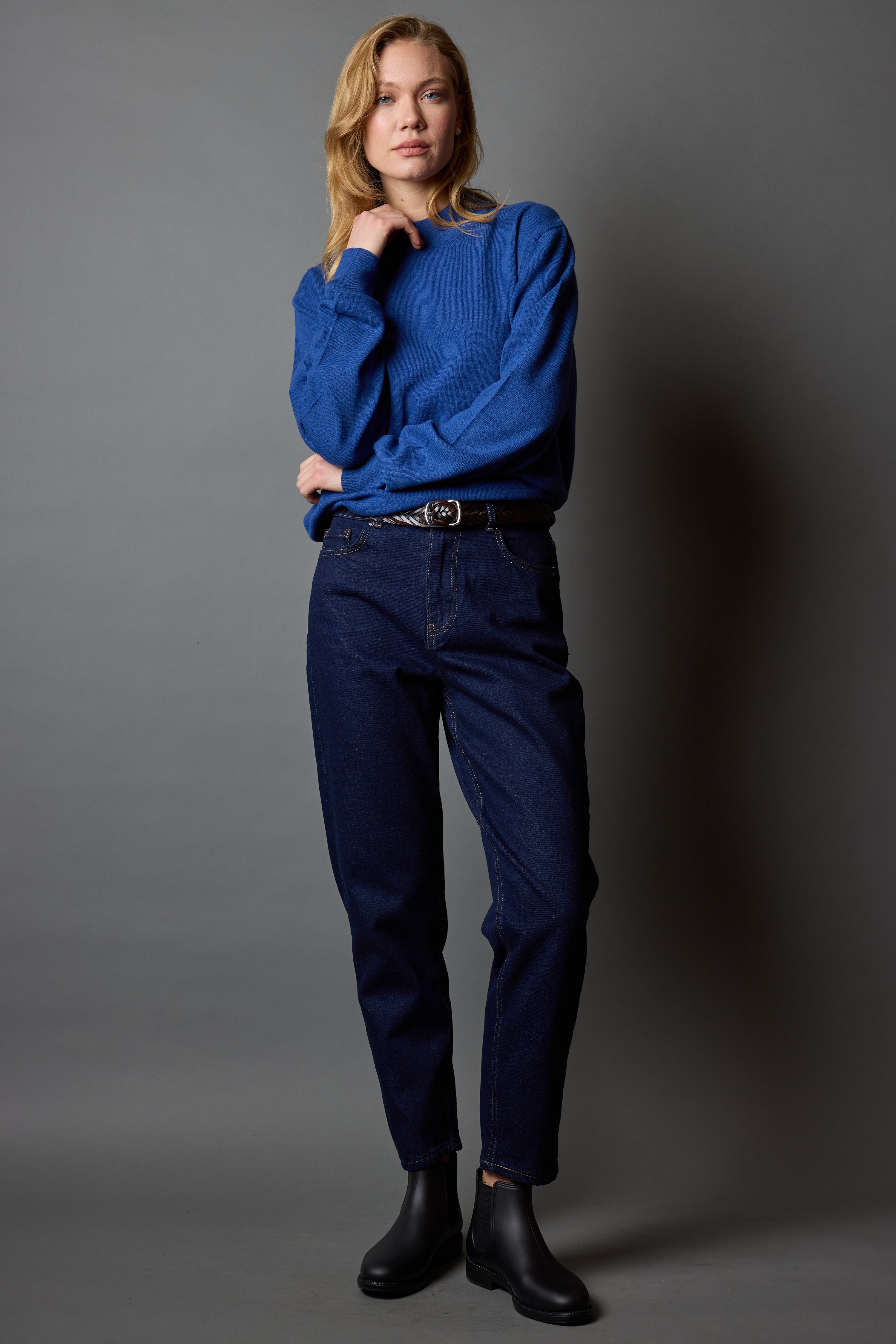 YUN BALIKCI YAKA UNISEX KAZAK OXFORD BLUE