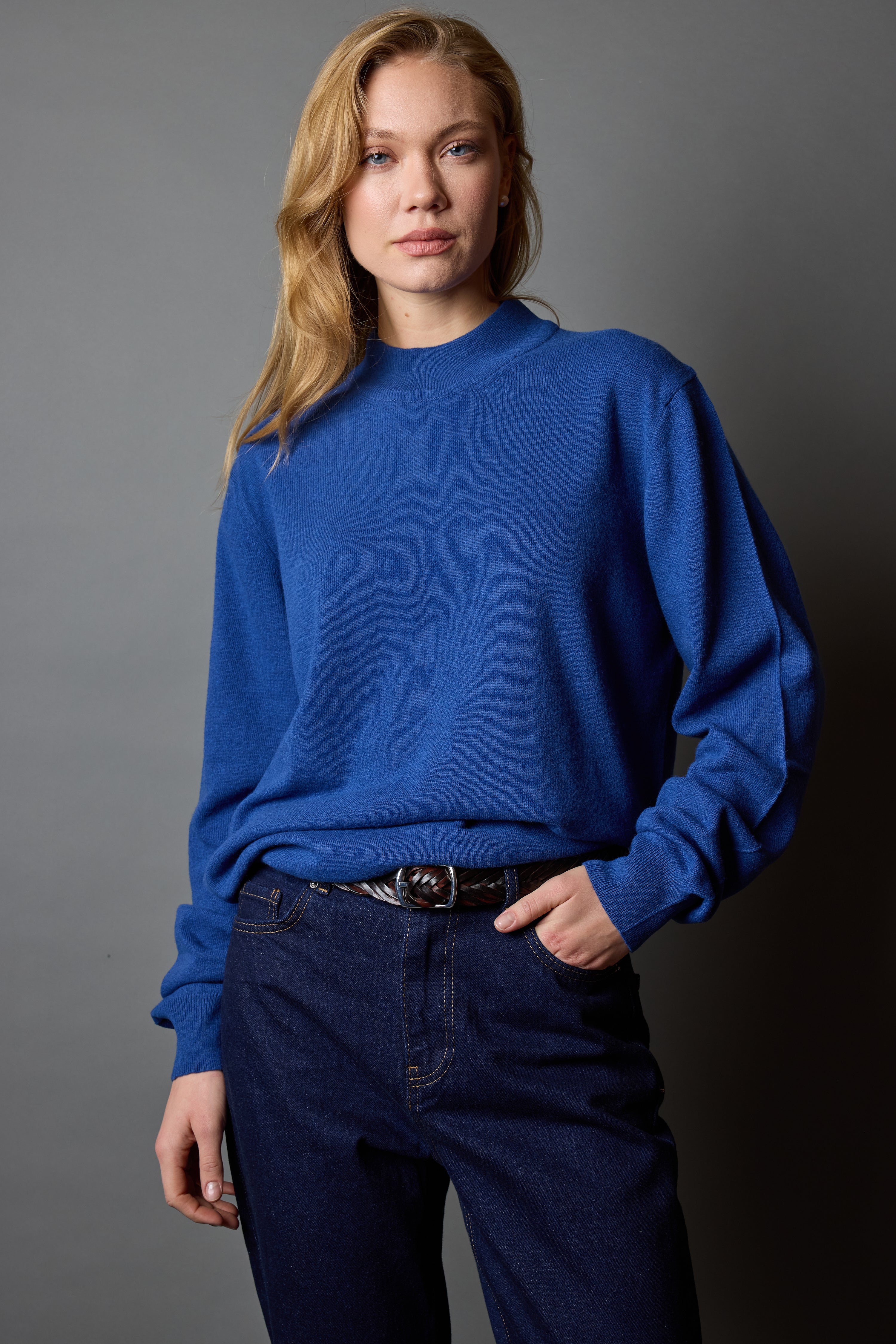 YUN BALIKCI YAKA UNISEX KAZAK OXFORD BLUE