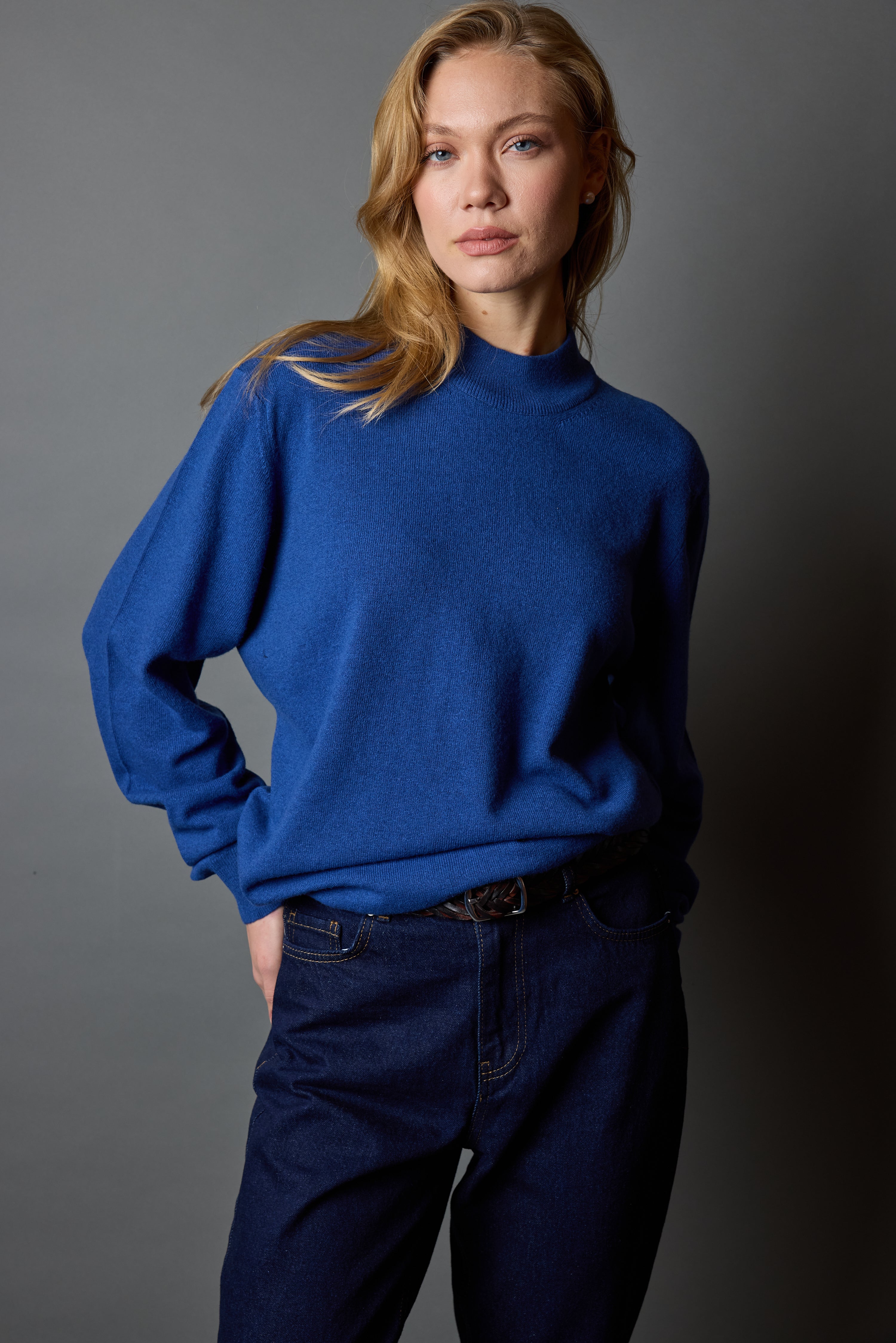 YUN BALIKCI YAKA UNISEX KAZAK OXFORD BLUE