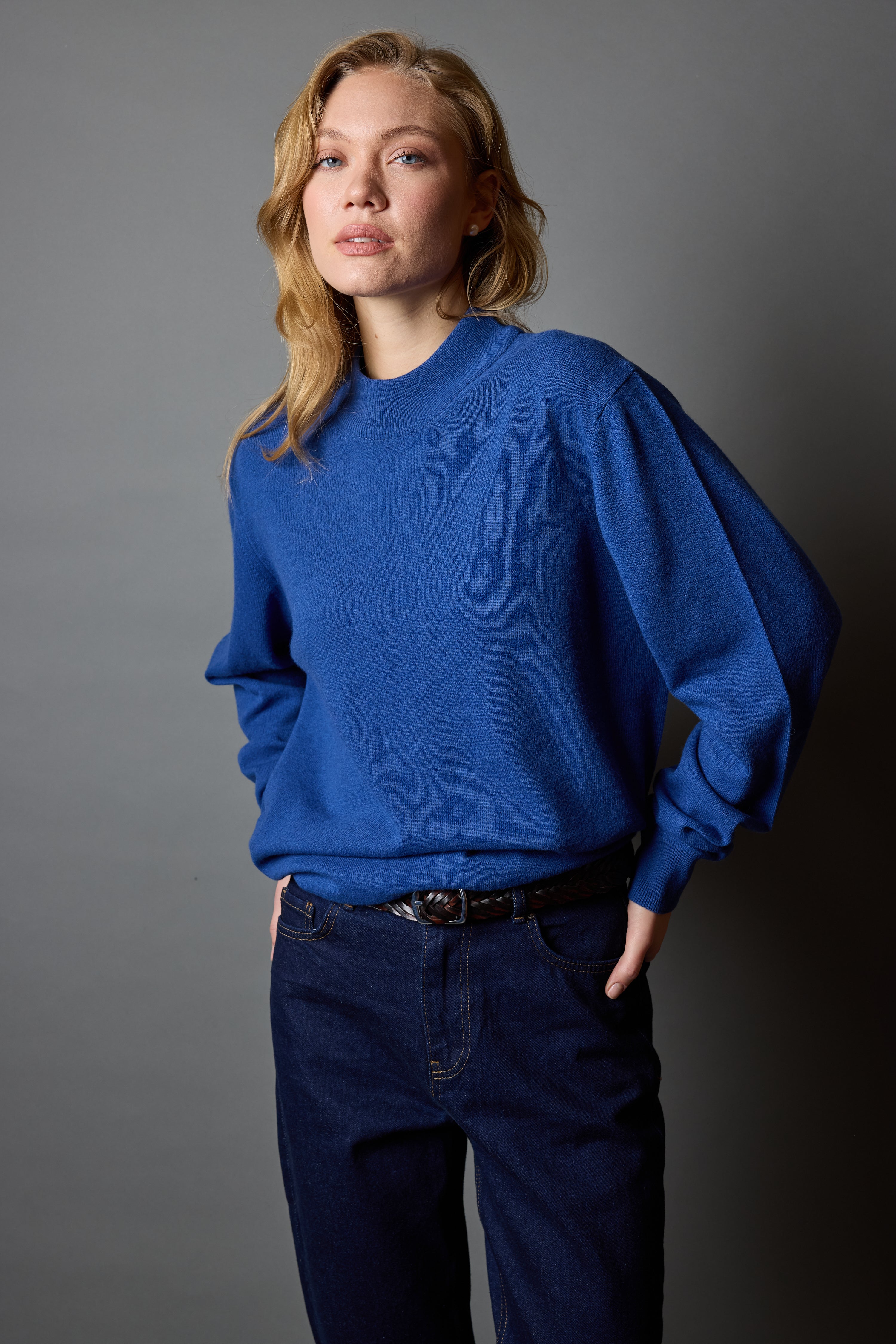 YUN BALIKCI YAKA UNISEX KAZAK OXFORD BLUE