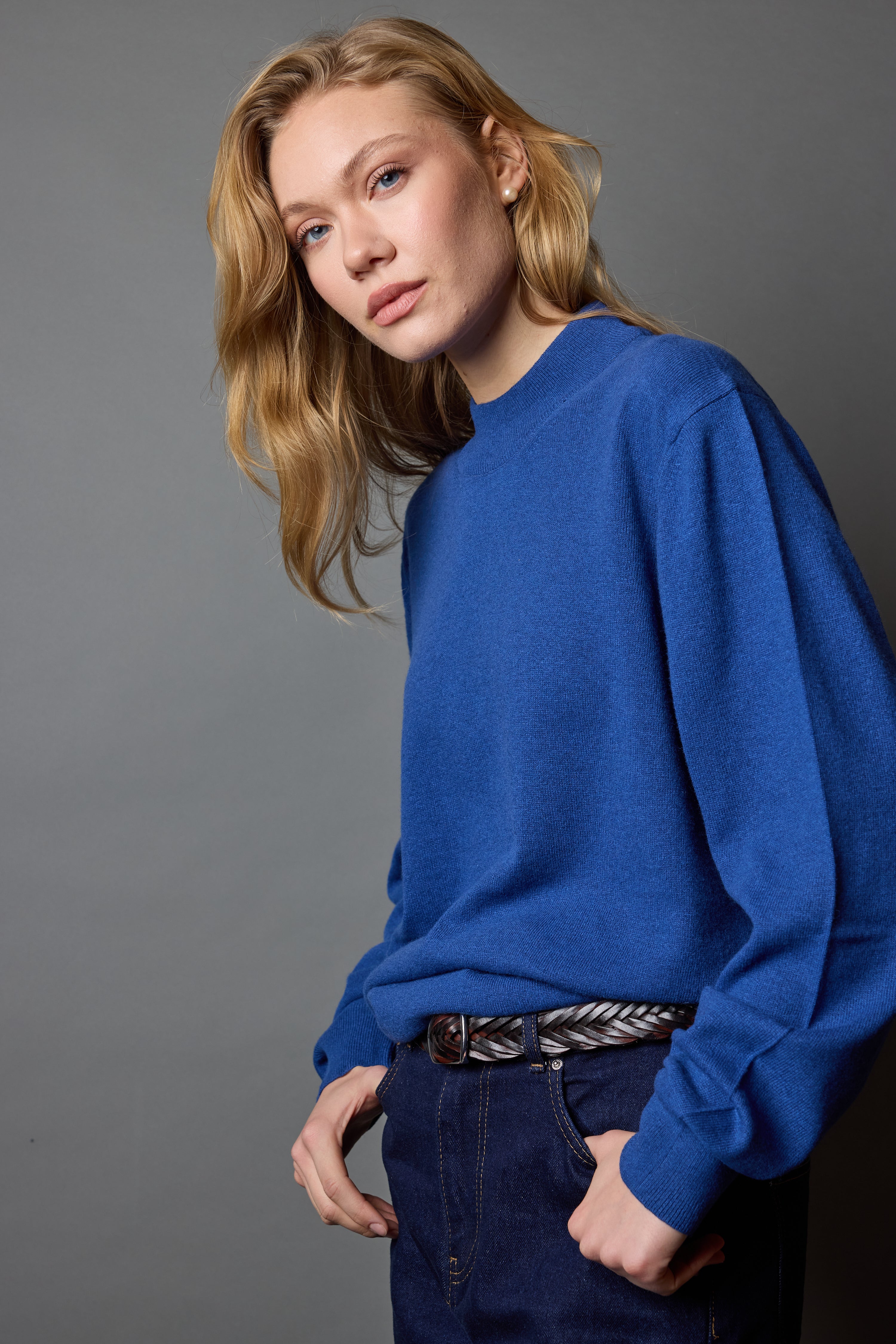 YUN BALIKCI YAKA UNISEX KAZAK OXFORD BLUE