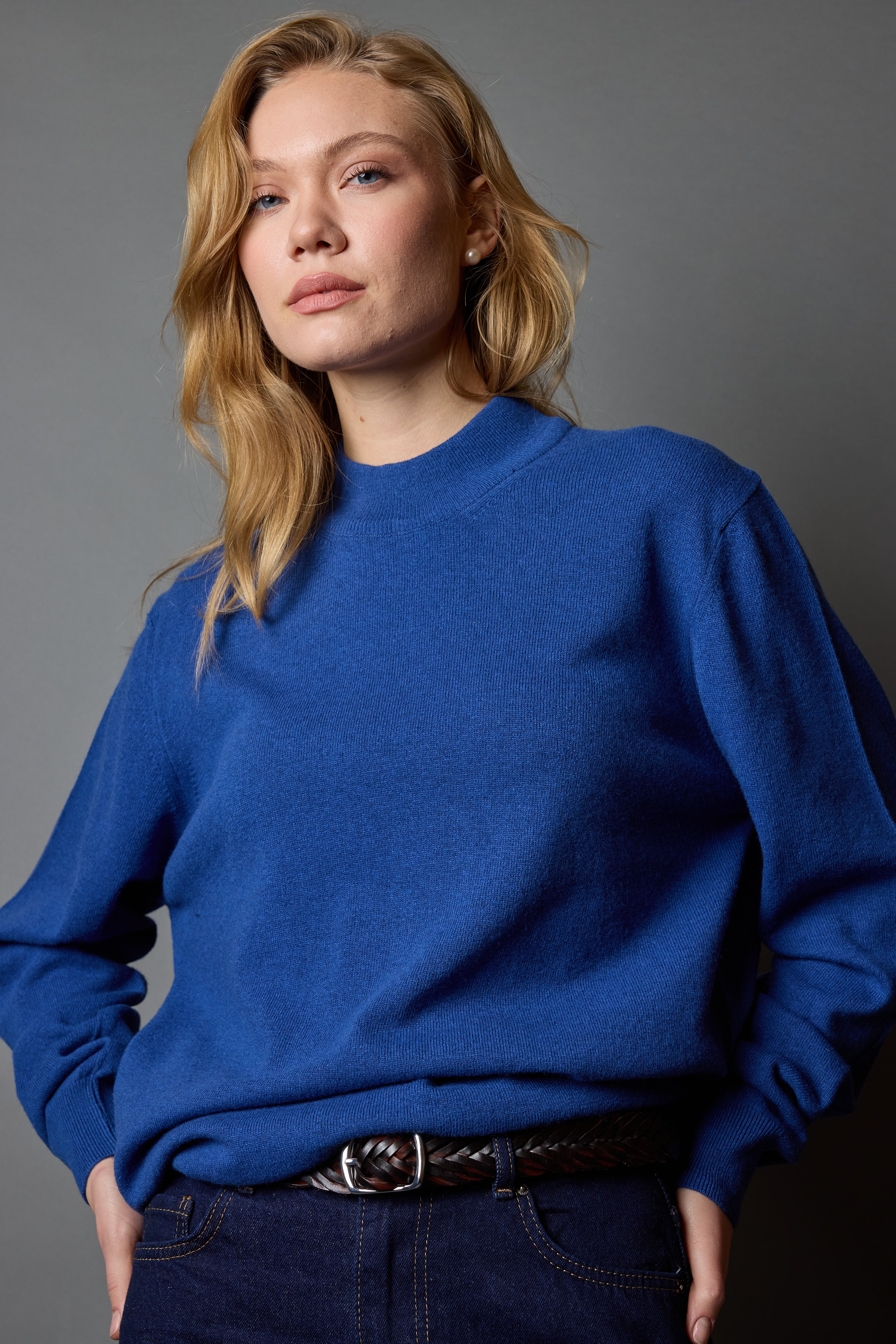 YUN BALIKCI YAKA UNISEX KAZAK OXFORD BLUE