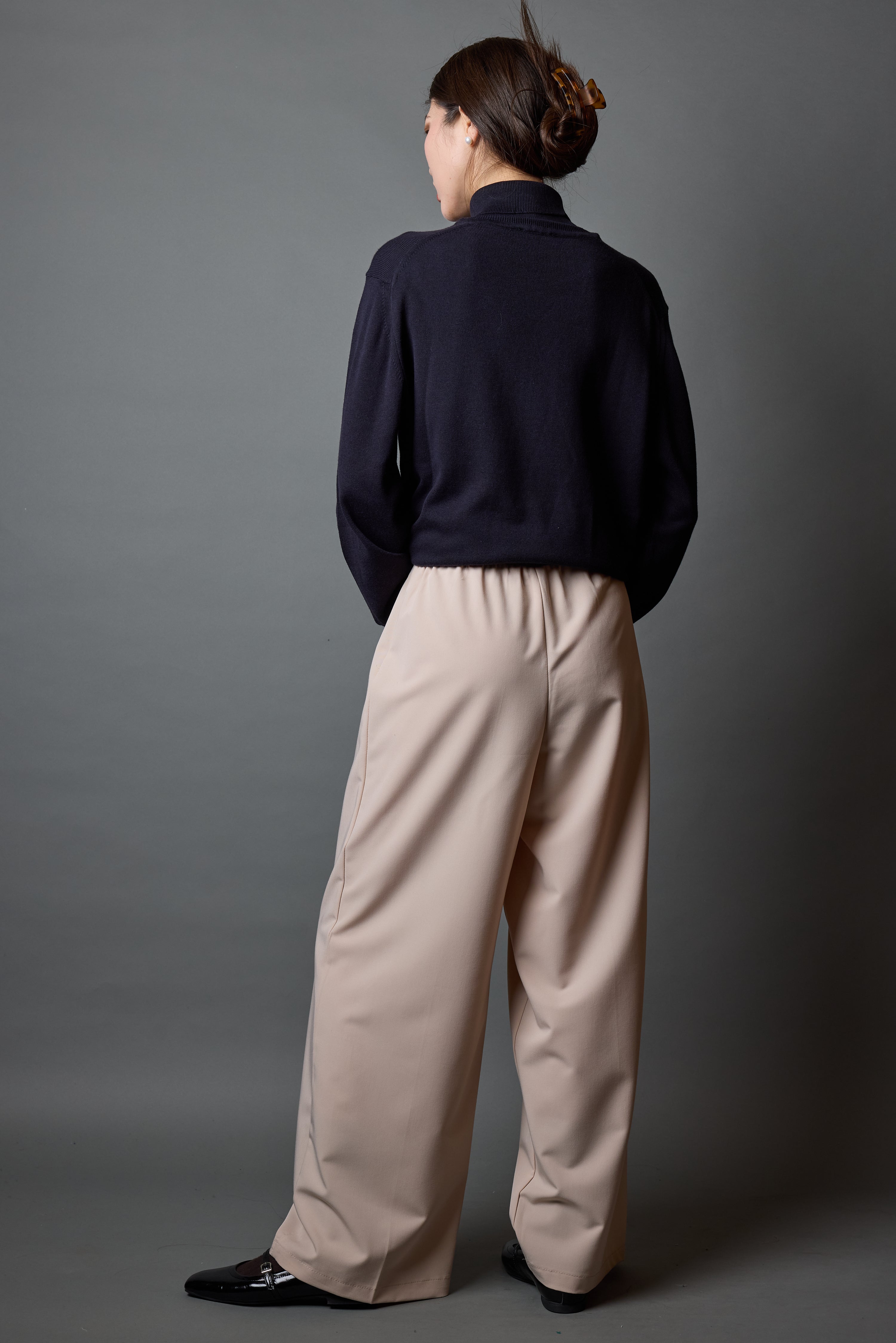 PAMUK YUKSEK YAKA UNISEX KAZAK LACIVERT