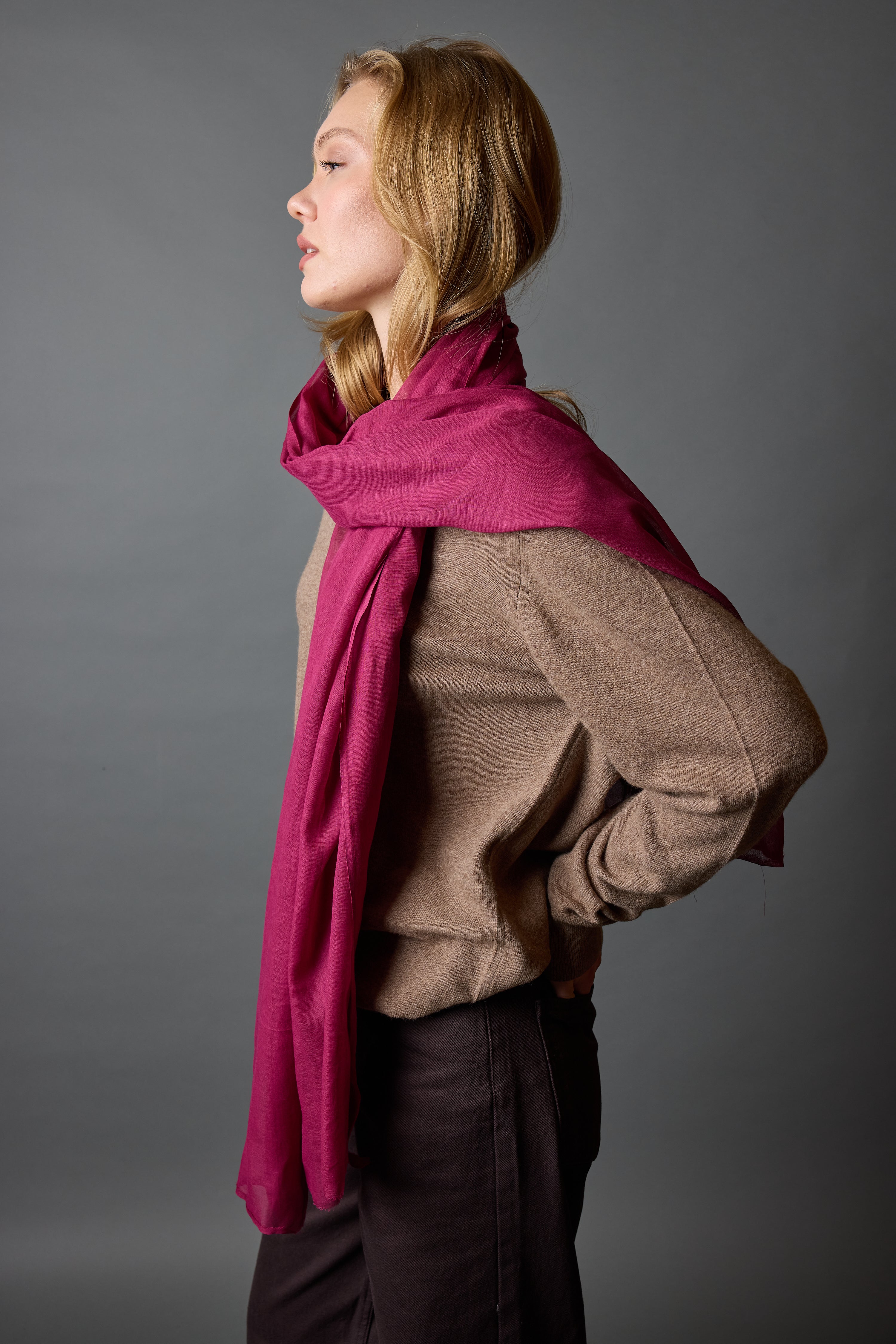 FRAMBOISE ORGANIK PAMUK HANDMADE SAL