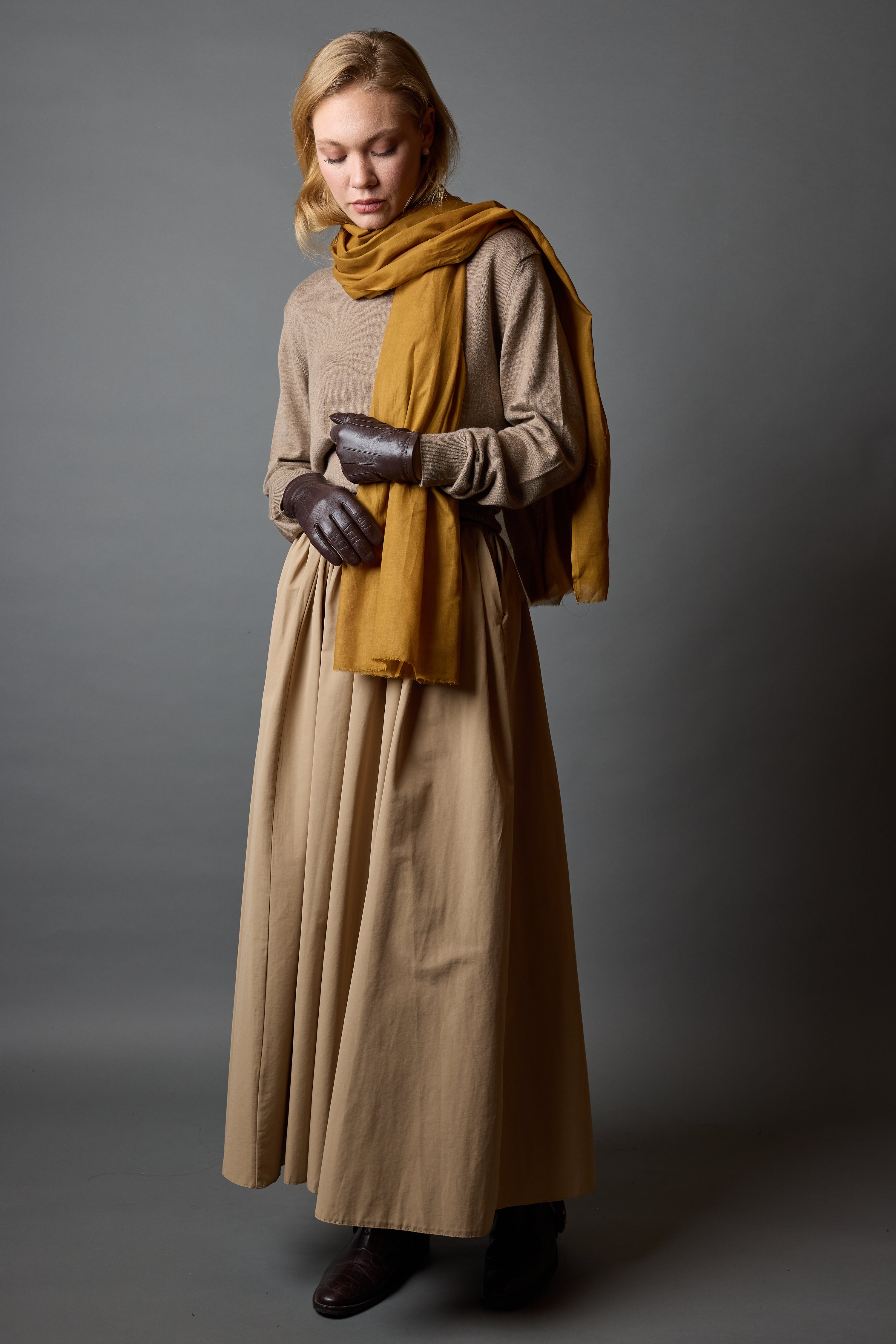 Honey Mustard Organic Cotton Handmade Shawl