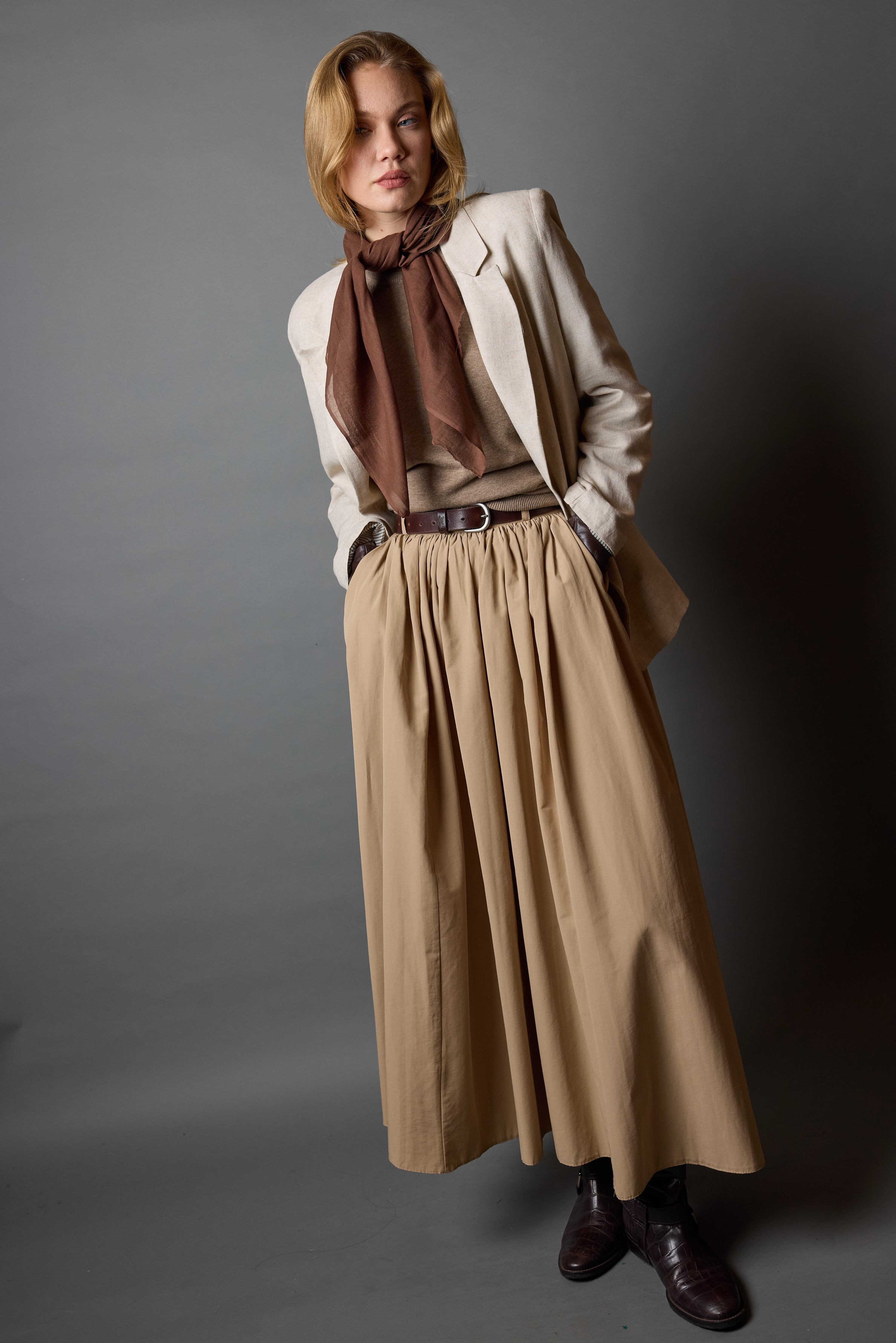 DARK AUTUMN ORGANİK PAMUK HANDMADE KARE FULAR