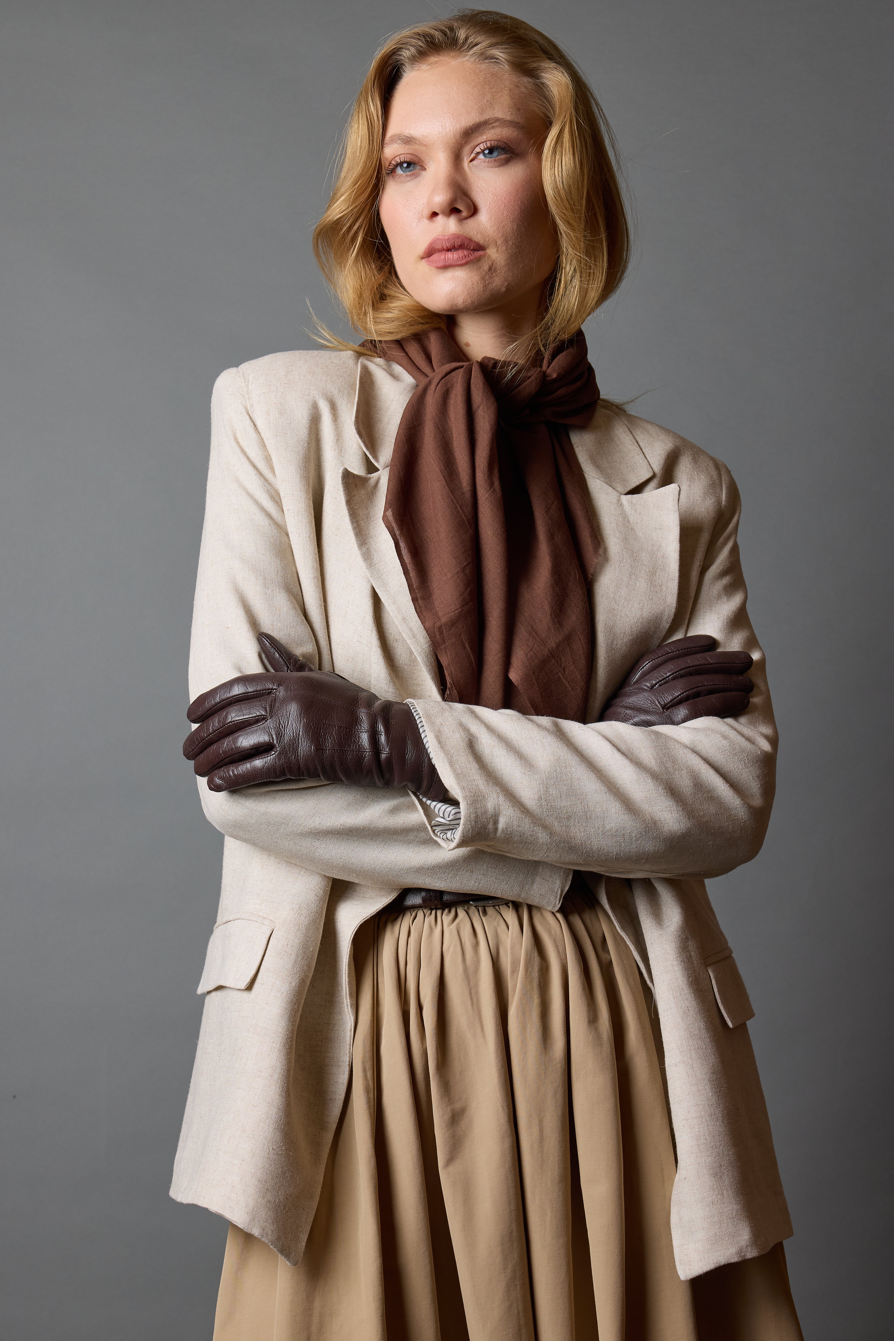 DARK AUTUMN ORGANİK PAMUK HANDMADE KARE FULAR