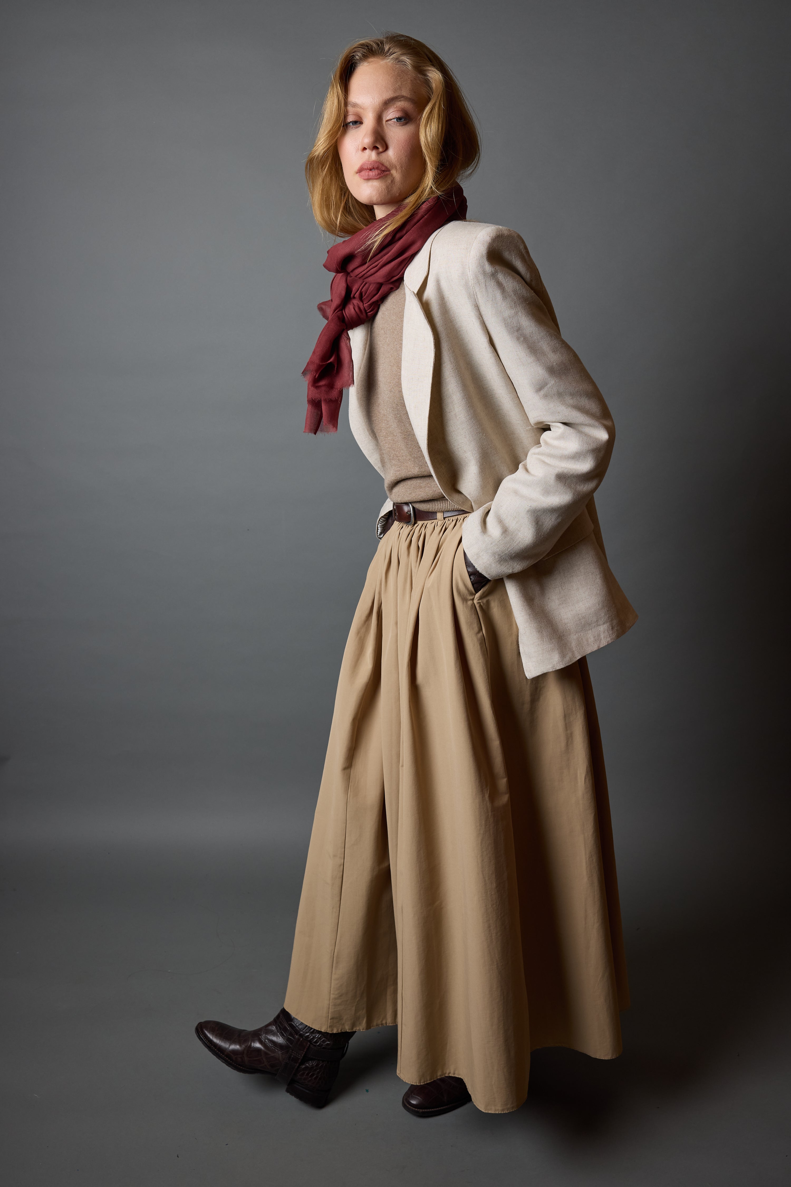 Terracotta Organik Pamuk Handmade Şal