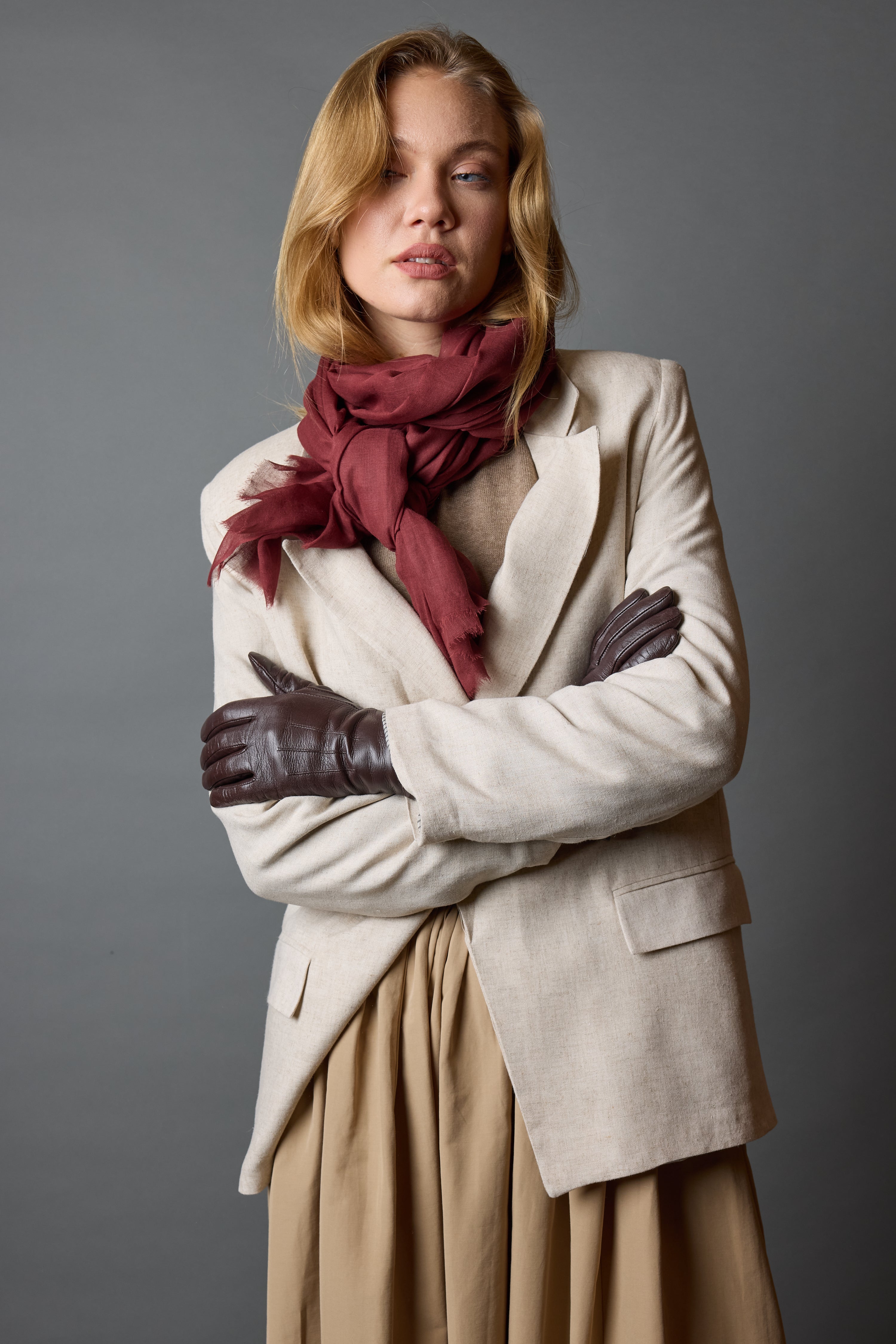 TERRACOTTA ORGANIK PAMUK HANDMADE SAL