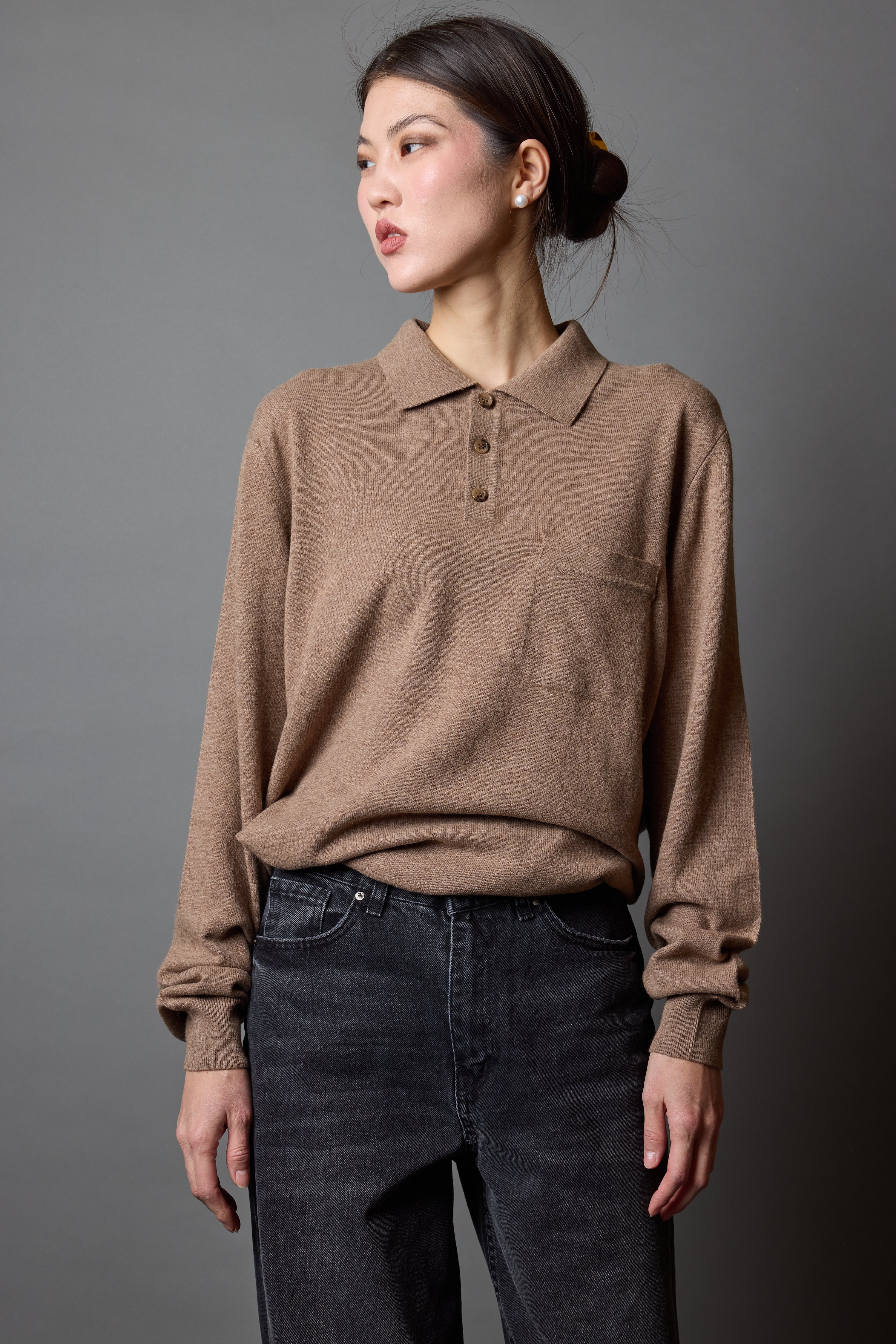 YUN POLO YAKA UNISEX KAZAK VIZON